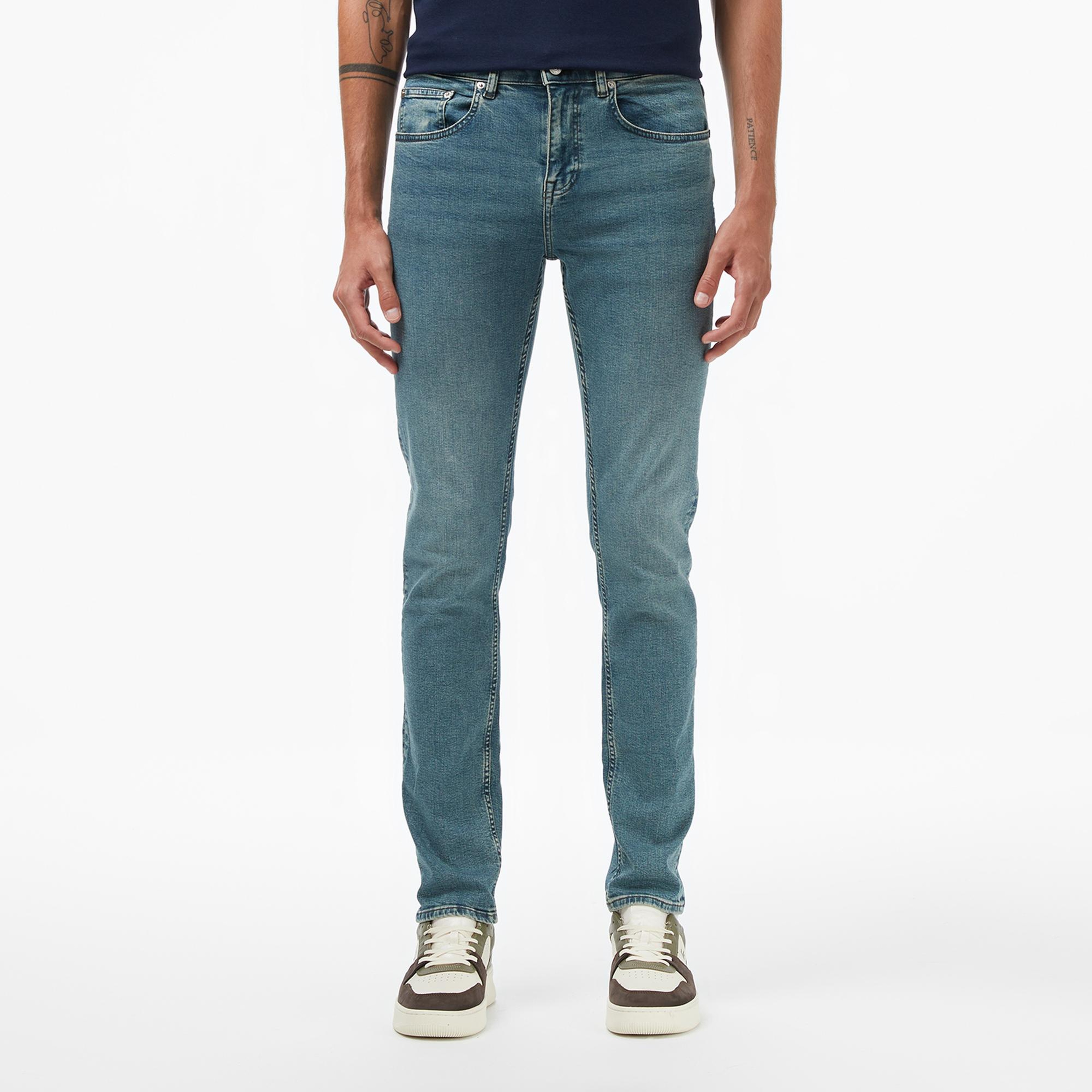 Lacoste Erkek Slim Fit Mavi Jean Pantolon