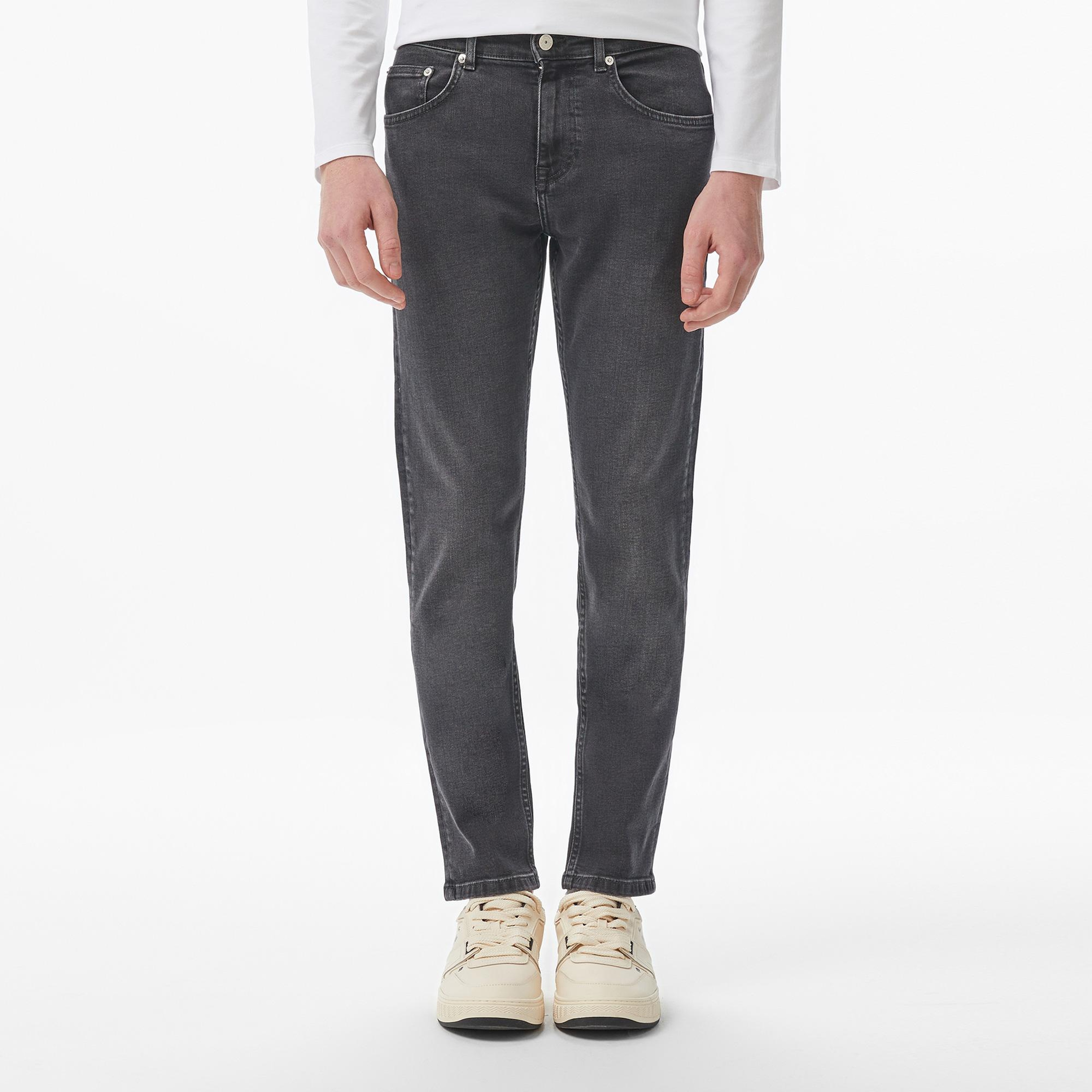 Lacoste Erkek Slim Fit Denim Gri Jean Pantolon