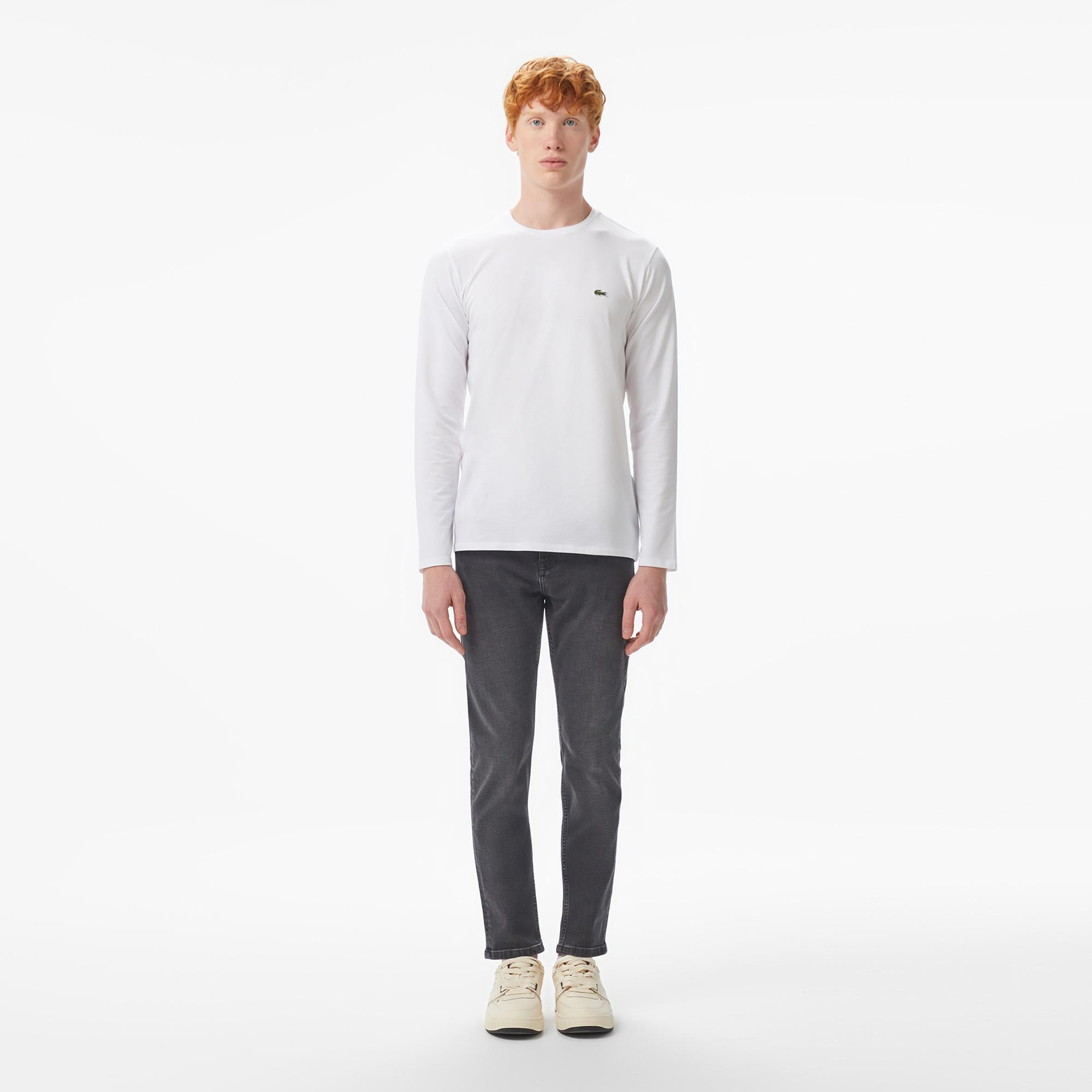 Lacoste Erkek Slim Fit Denim Gri Jean Pantolon
