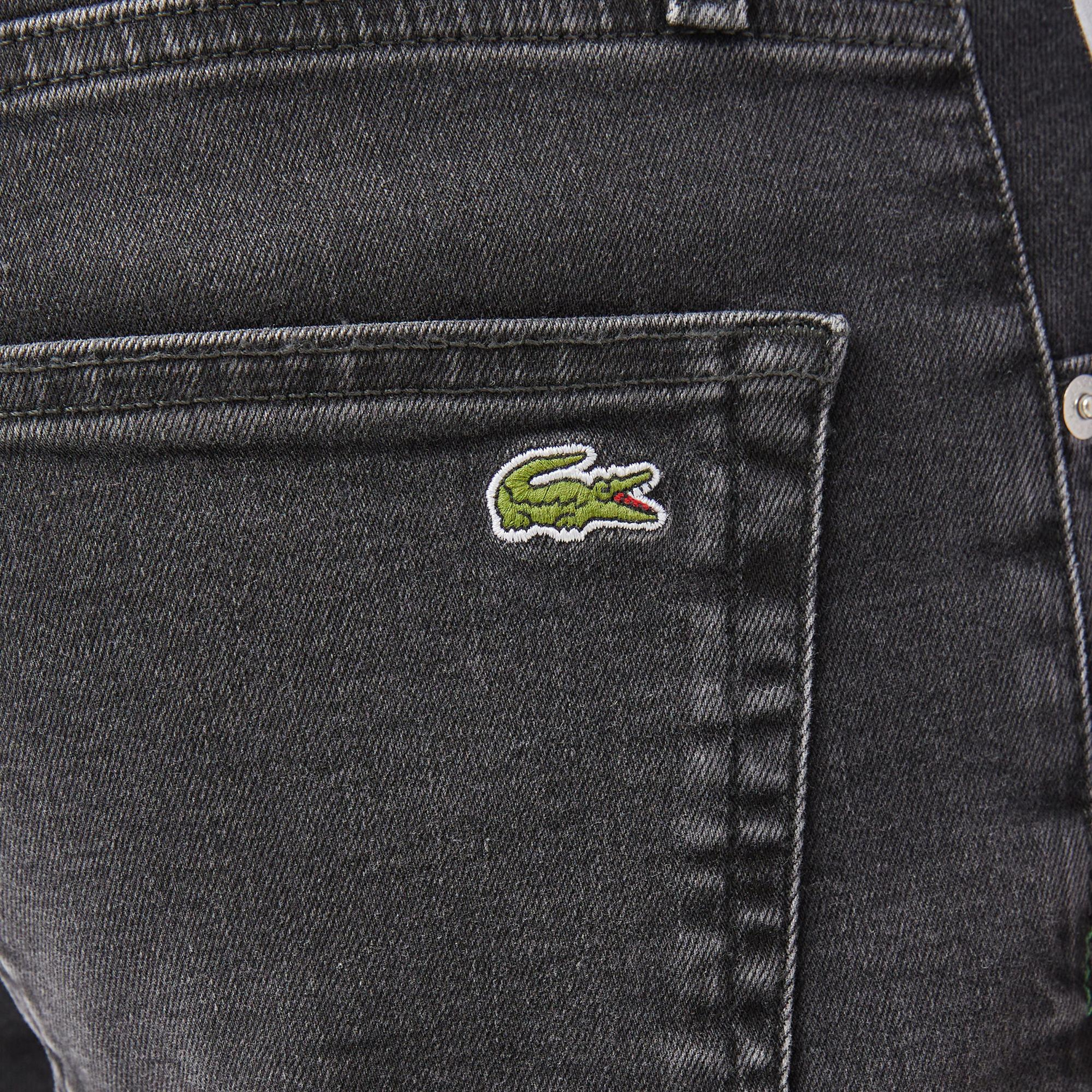Lacoste Erkek Slim Fit Denim Gri Jean Pantolon