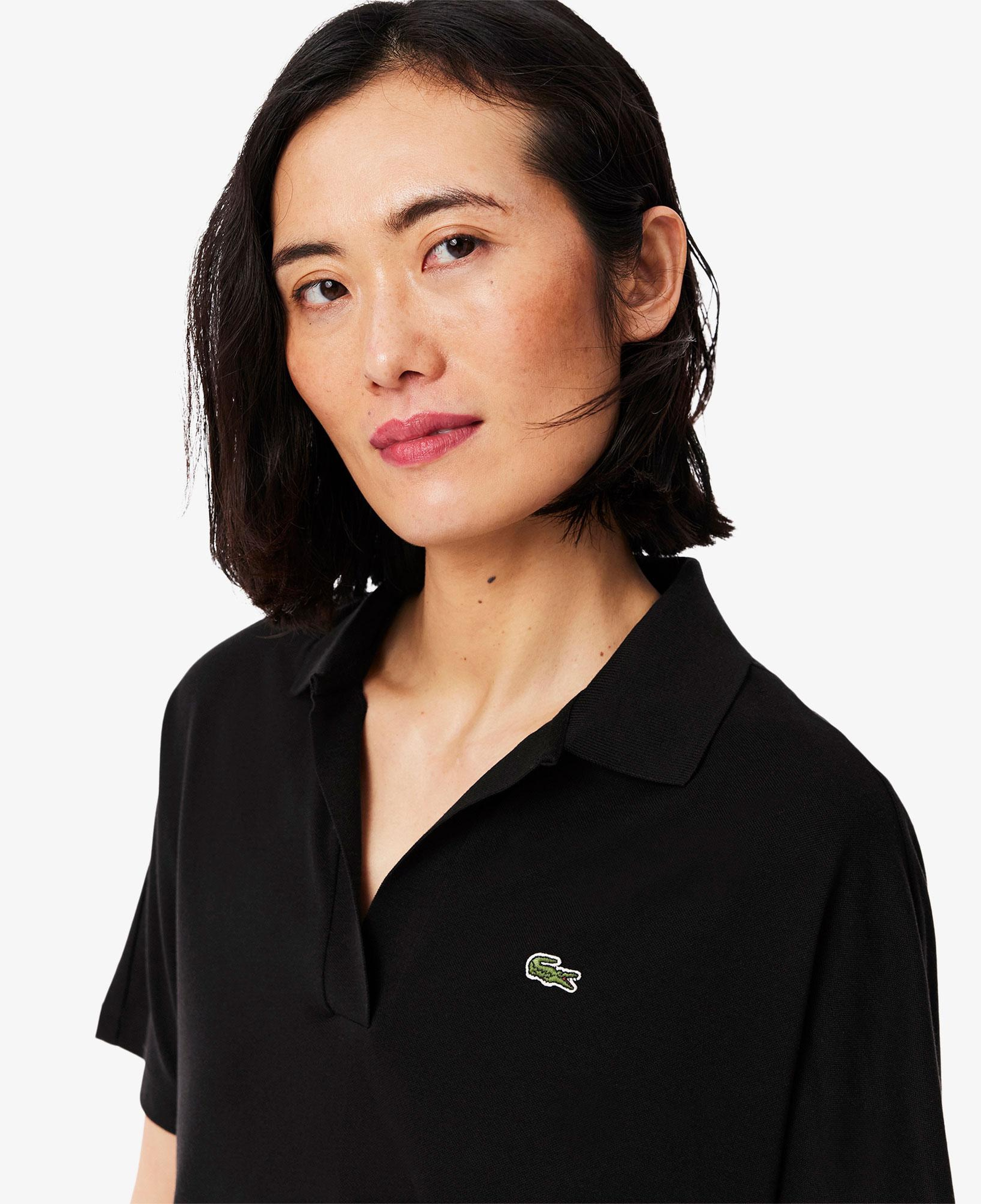 Lacoste Kadın Relaxed Fit Siyah Polo