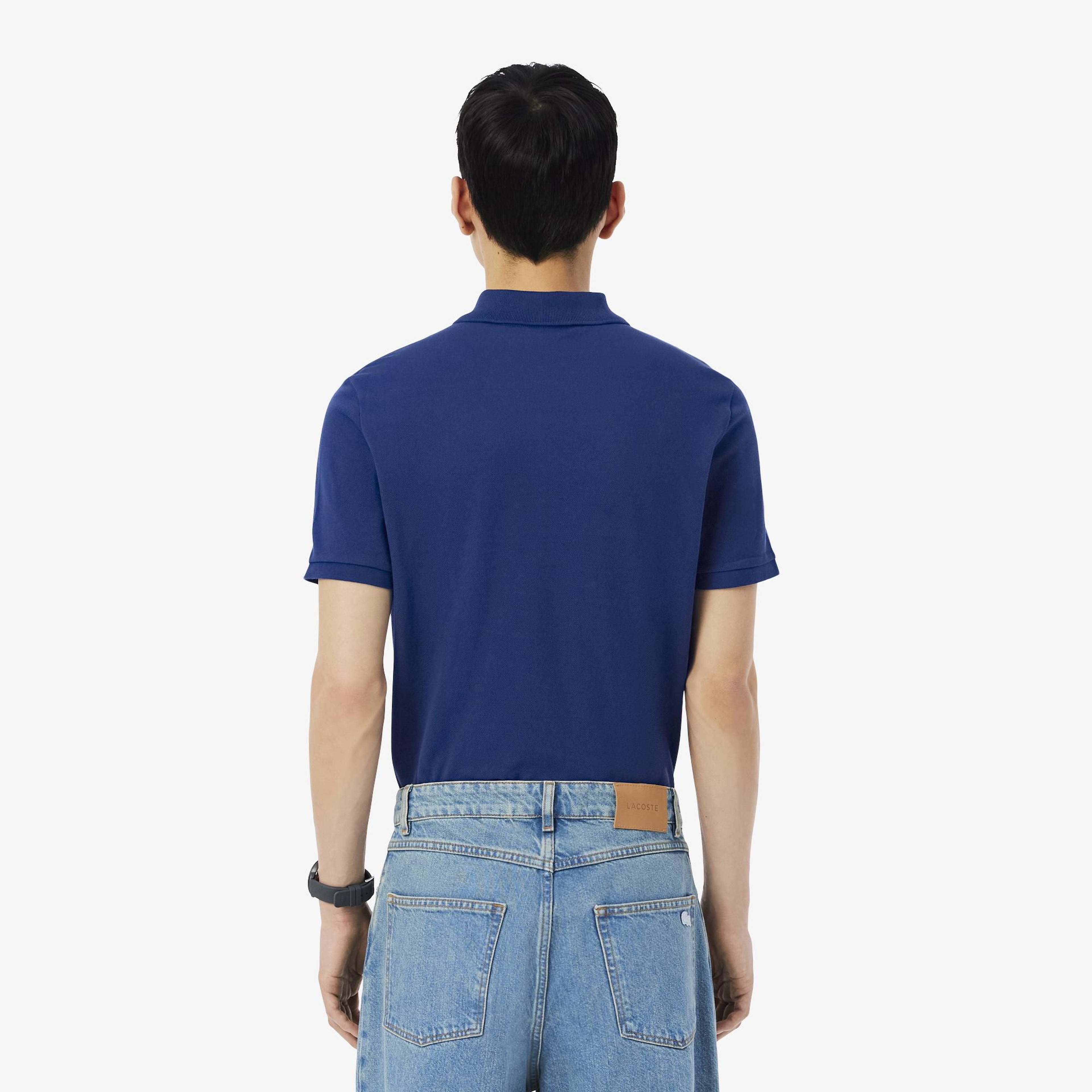 L.12.12 Erkek Slim Fit Polo Yaka Koyu Mavi Polo
