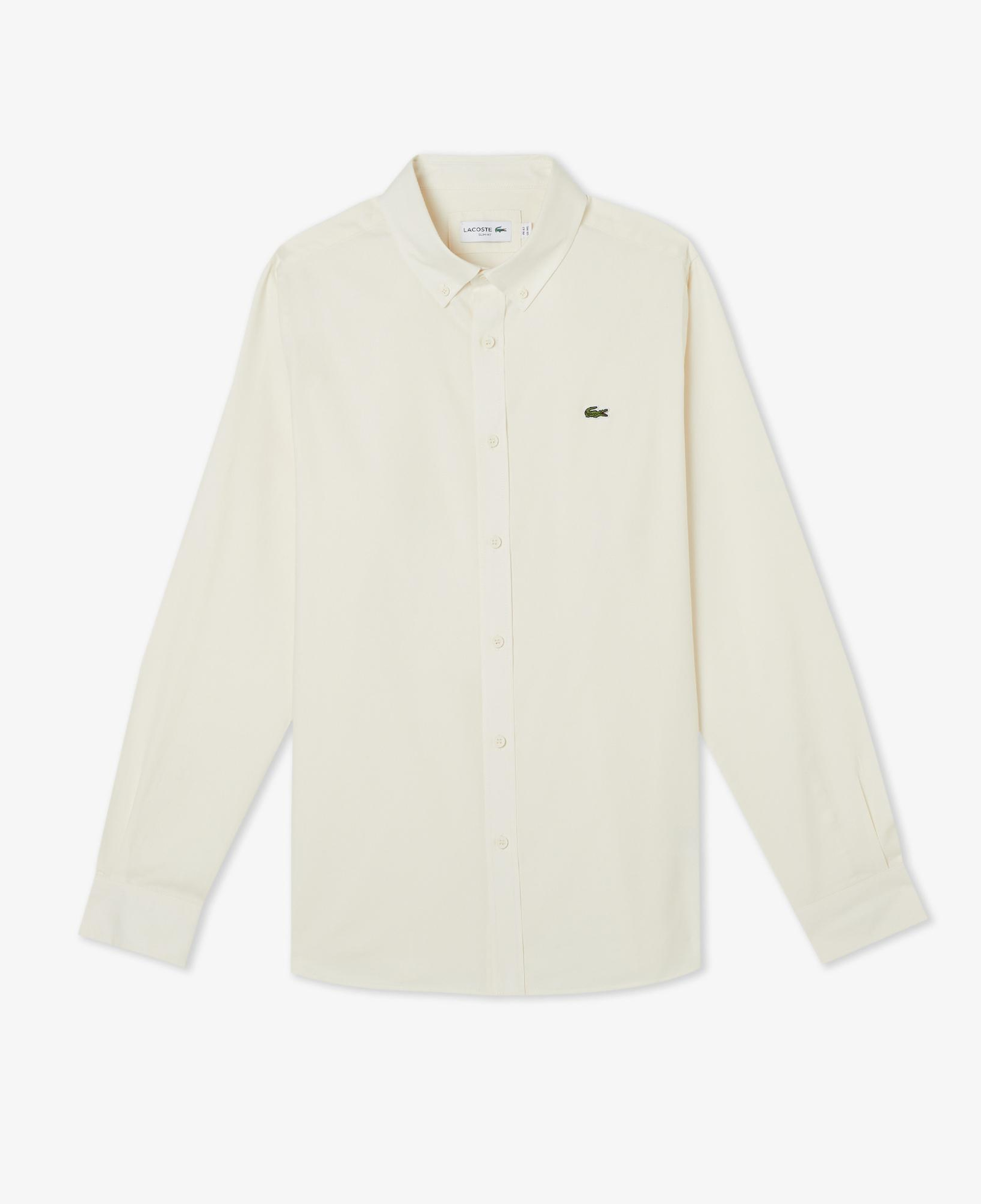 Lacoste Erkek Slim Fit Düğmeli Yaka Bej Gömlek