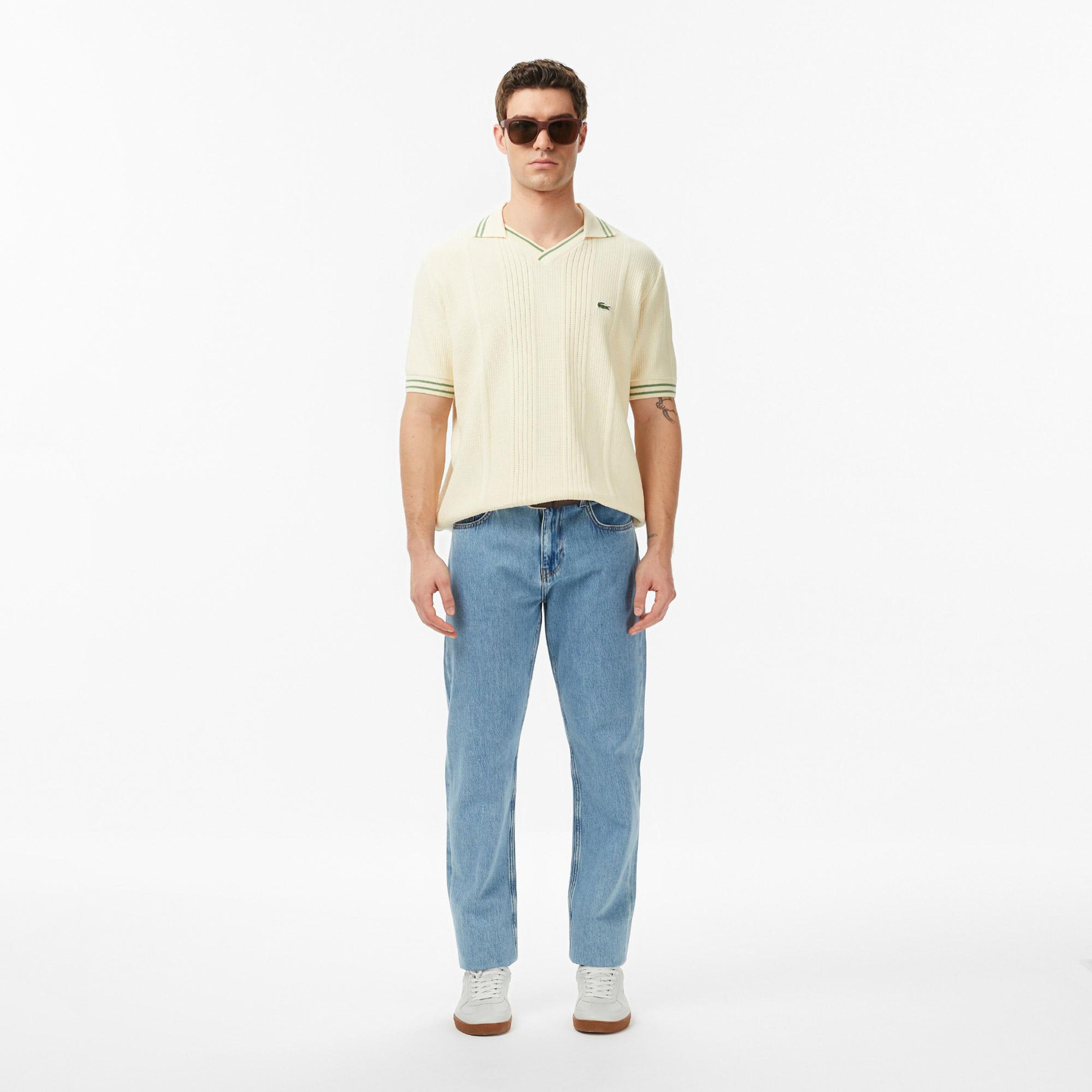 Lacoste Erkek Classic Fit Kısa Kollu Polo Yaka Bej Triko