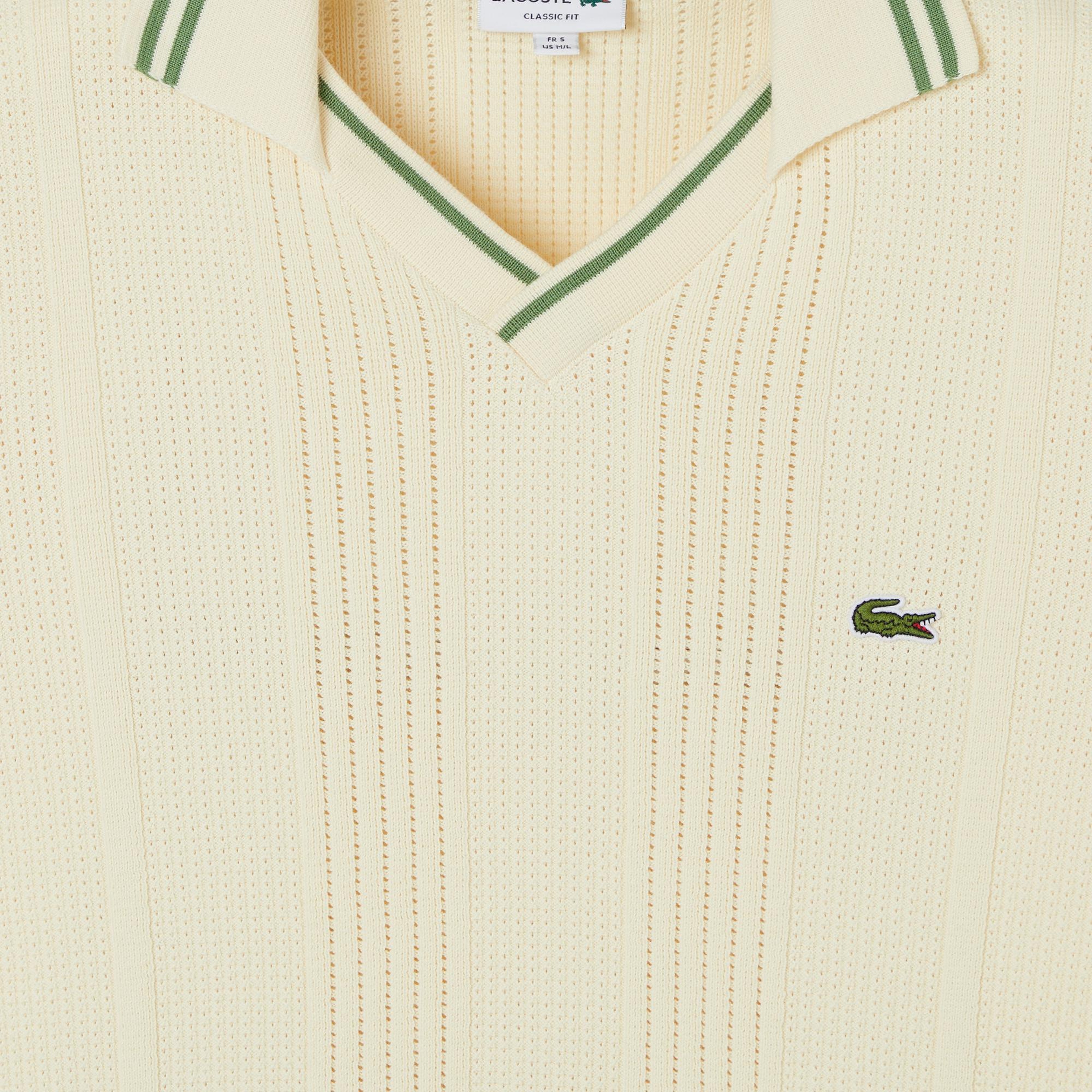 Lacoste Erkek Classic Fit Kısa Kollu Polo Yaka Bej Triko
