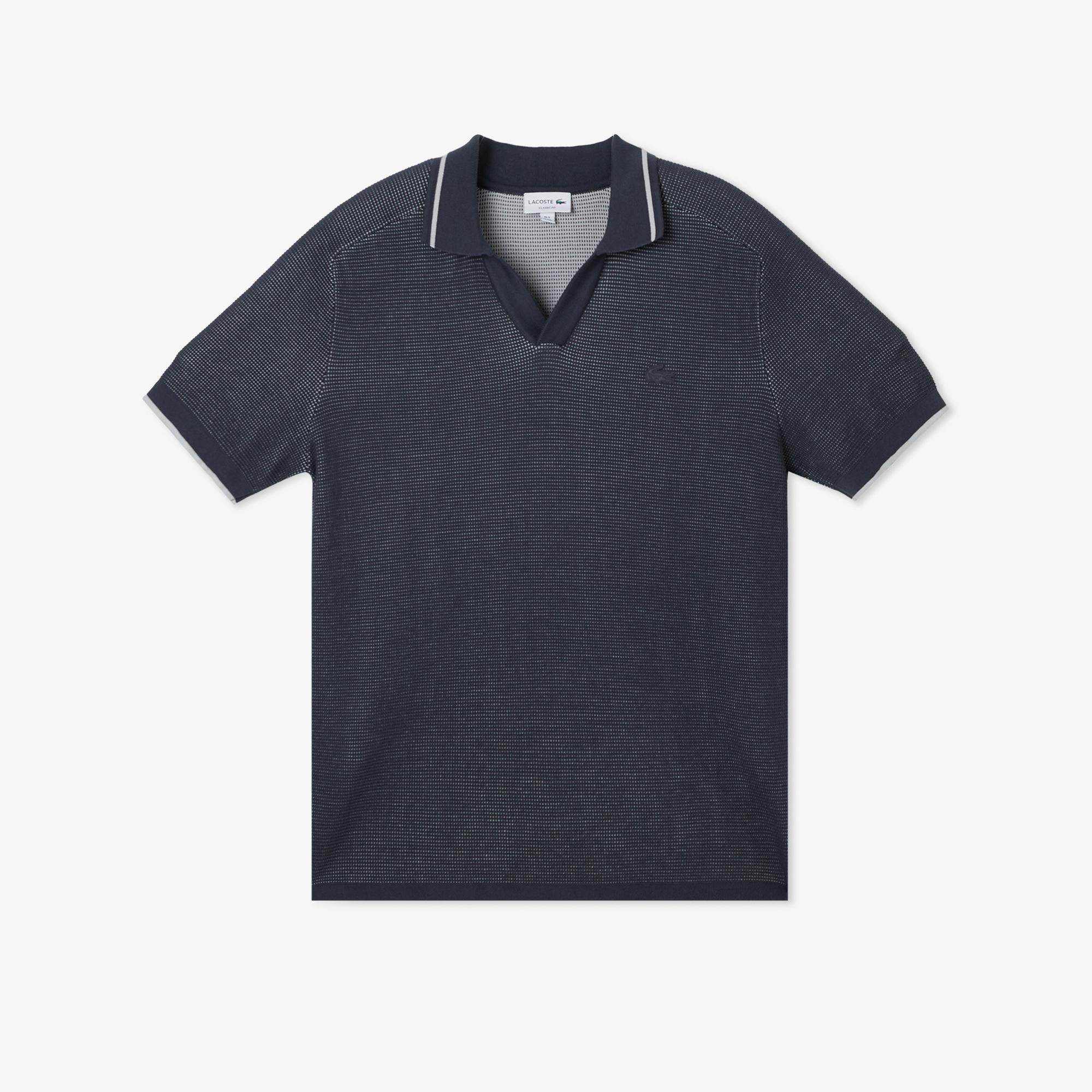 Lacoste Erkek Classic Fit Kısa Kollu Polo Yaka Koyu Gri Triko