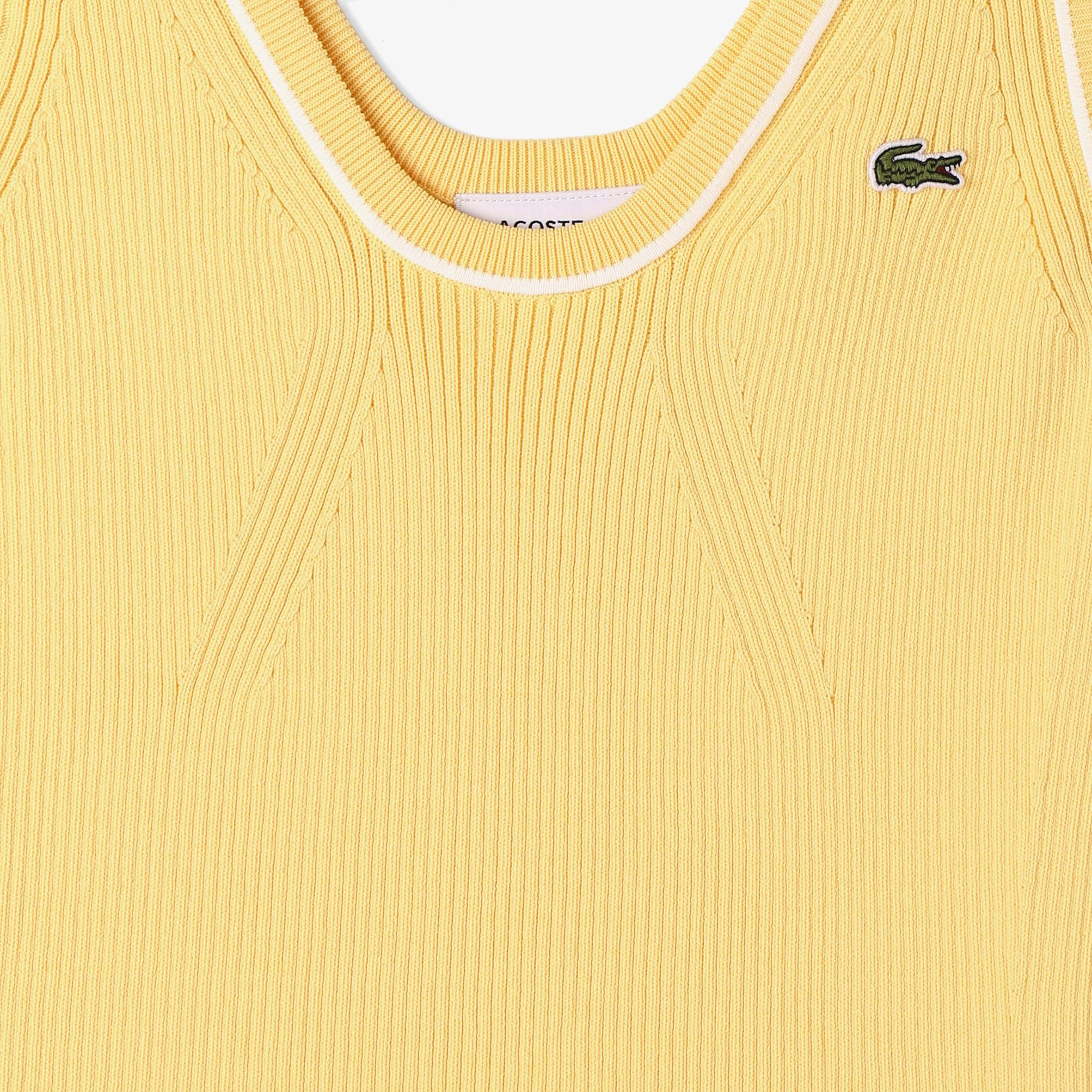 Lacoste Kadın Slim Fit Sarı Bluz