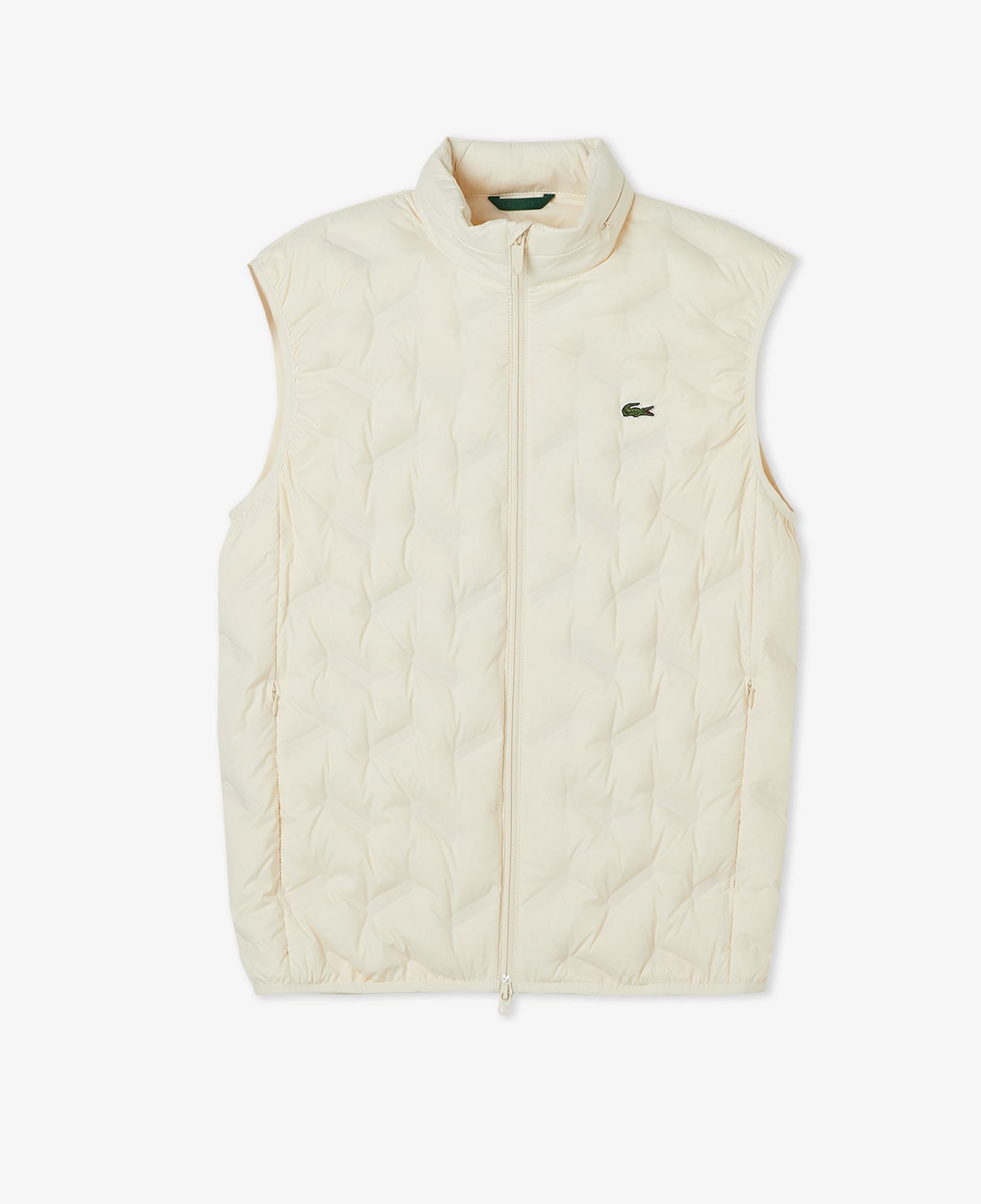 Lacoste Erkek Regular Fit Dik Yaka Kapitone Bej Yelek