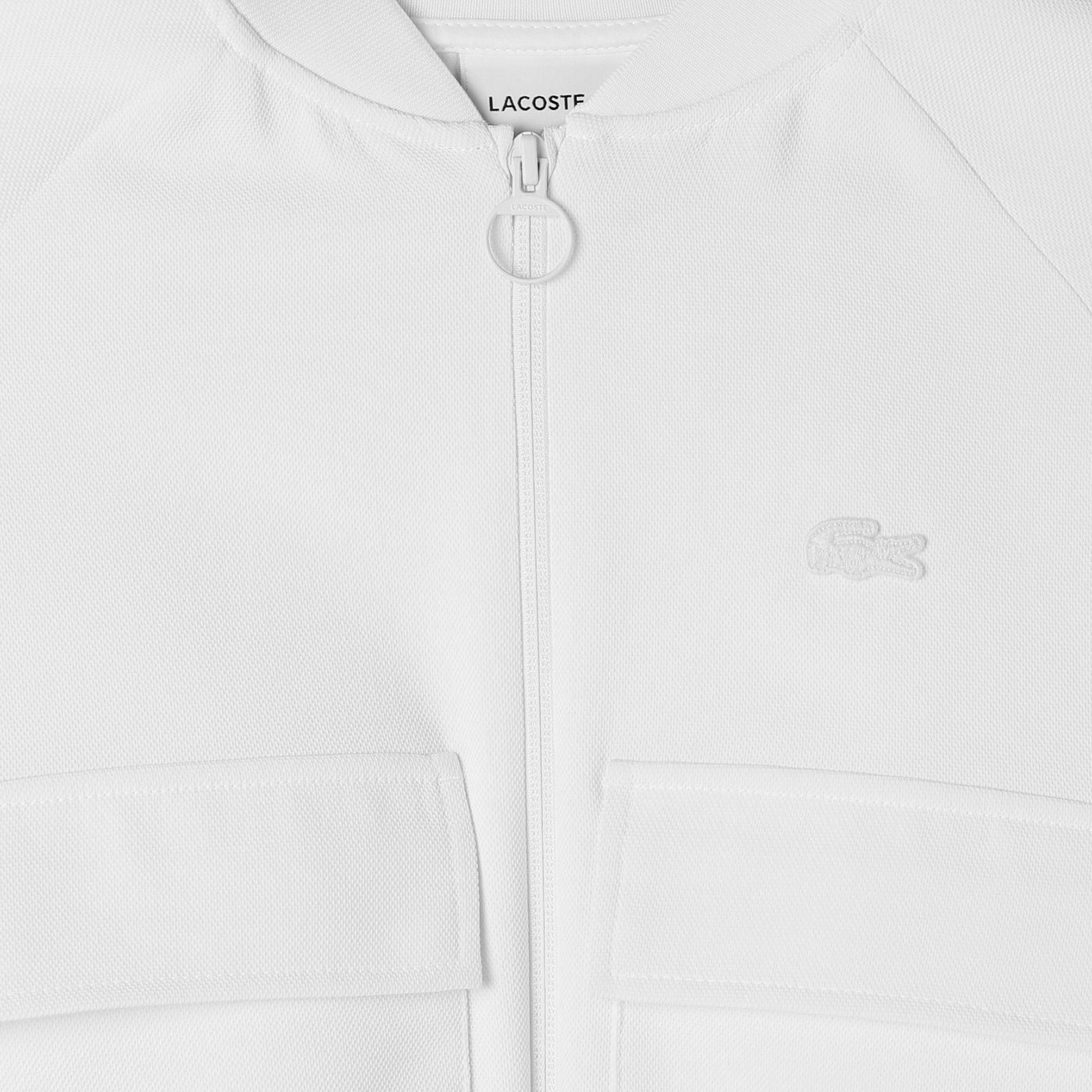 Lacoste Kadın Regular Fit Fermuarlı Krem Ceket
