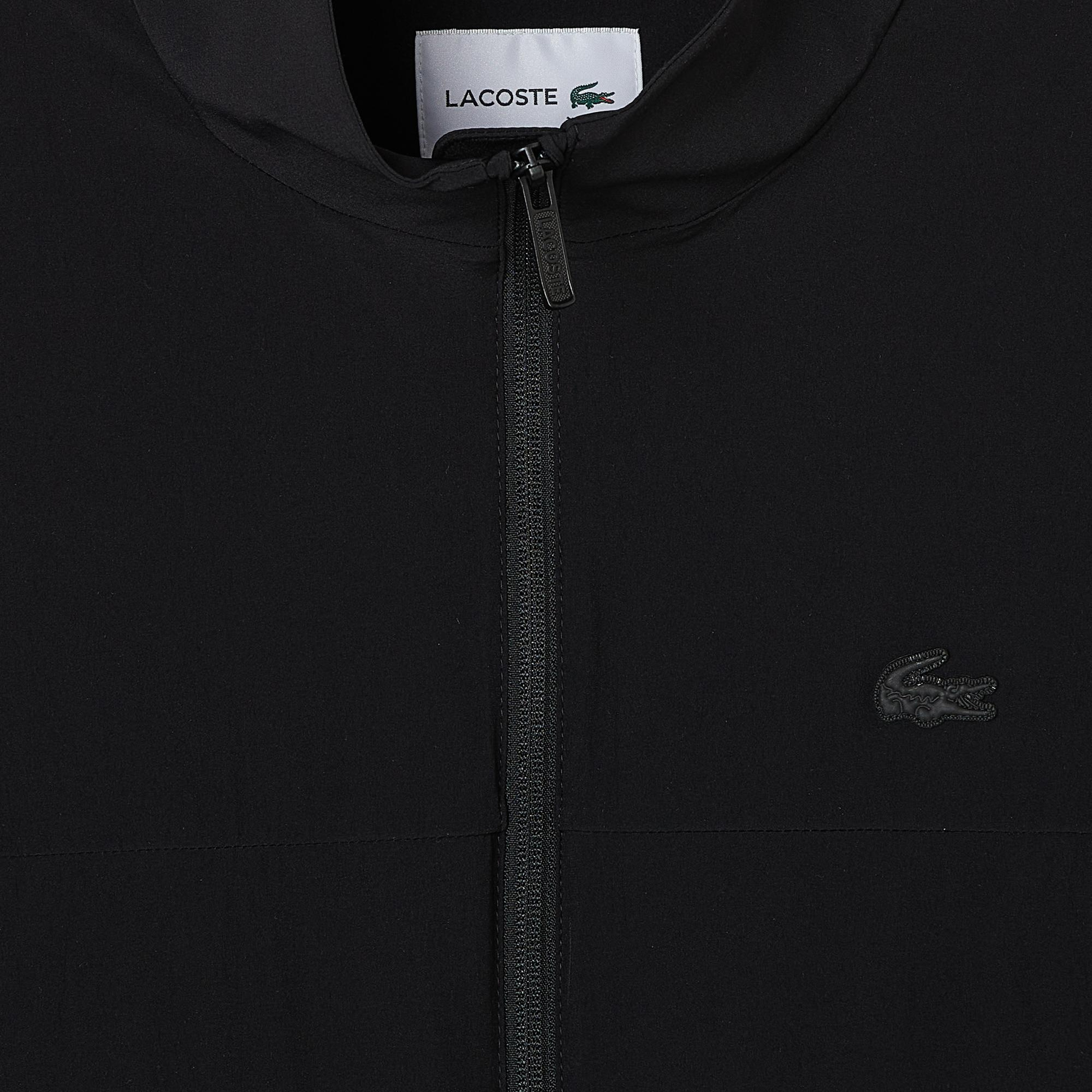 Lacoste Erkek Regular Fit Dik Yaka Siyah Mont