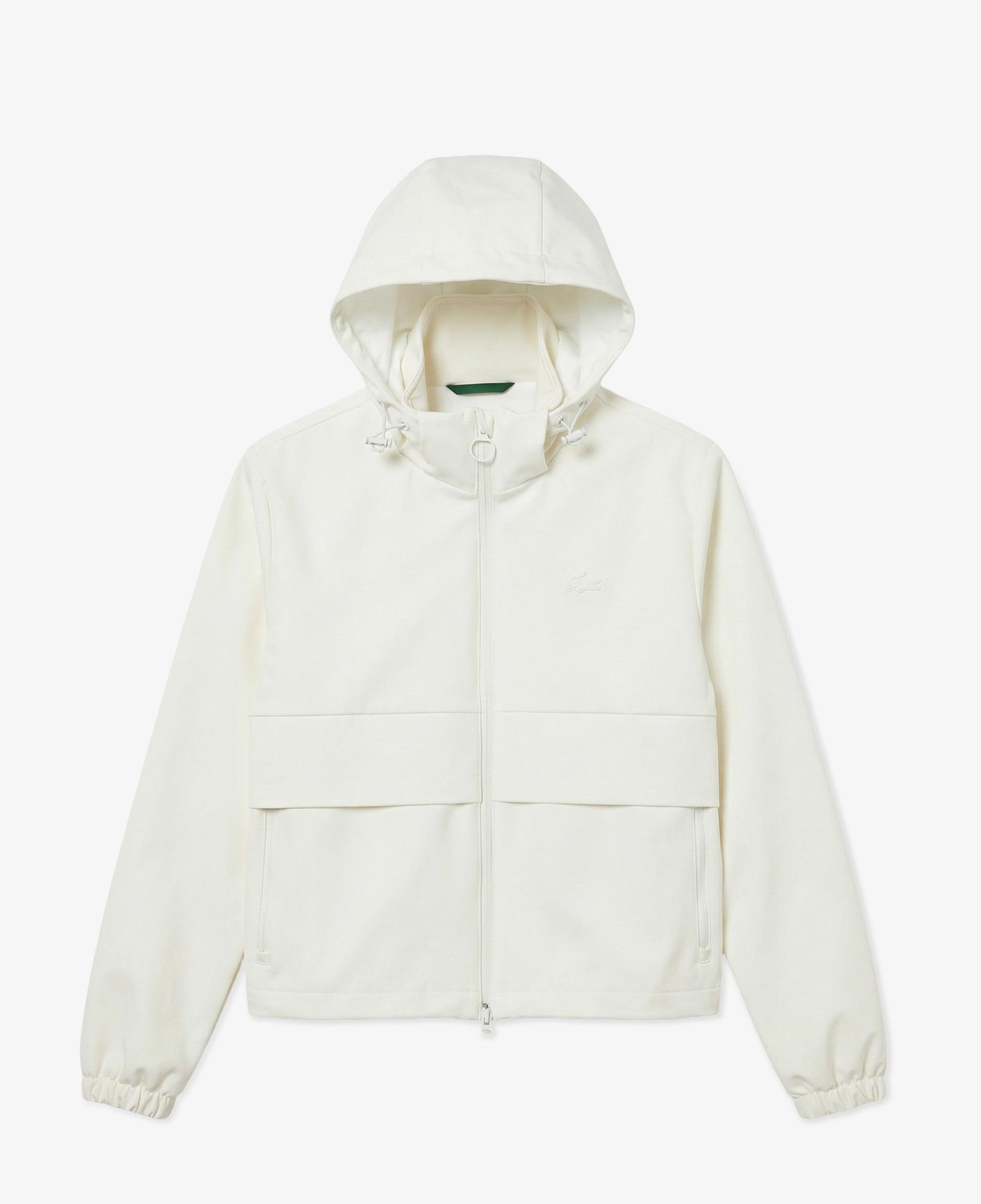 Lacoste Kadın Regular Fit Kapüşonlu Baskılı Krem Yağmurluk