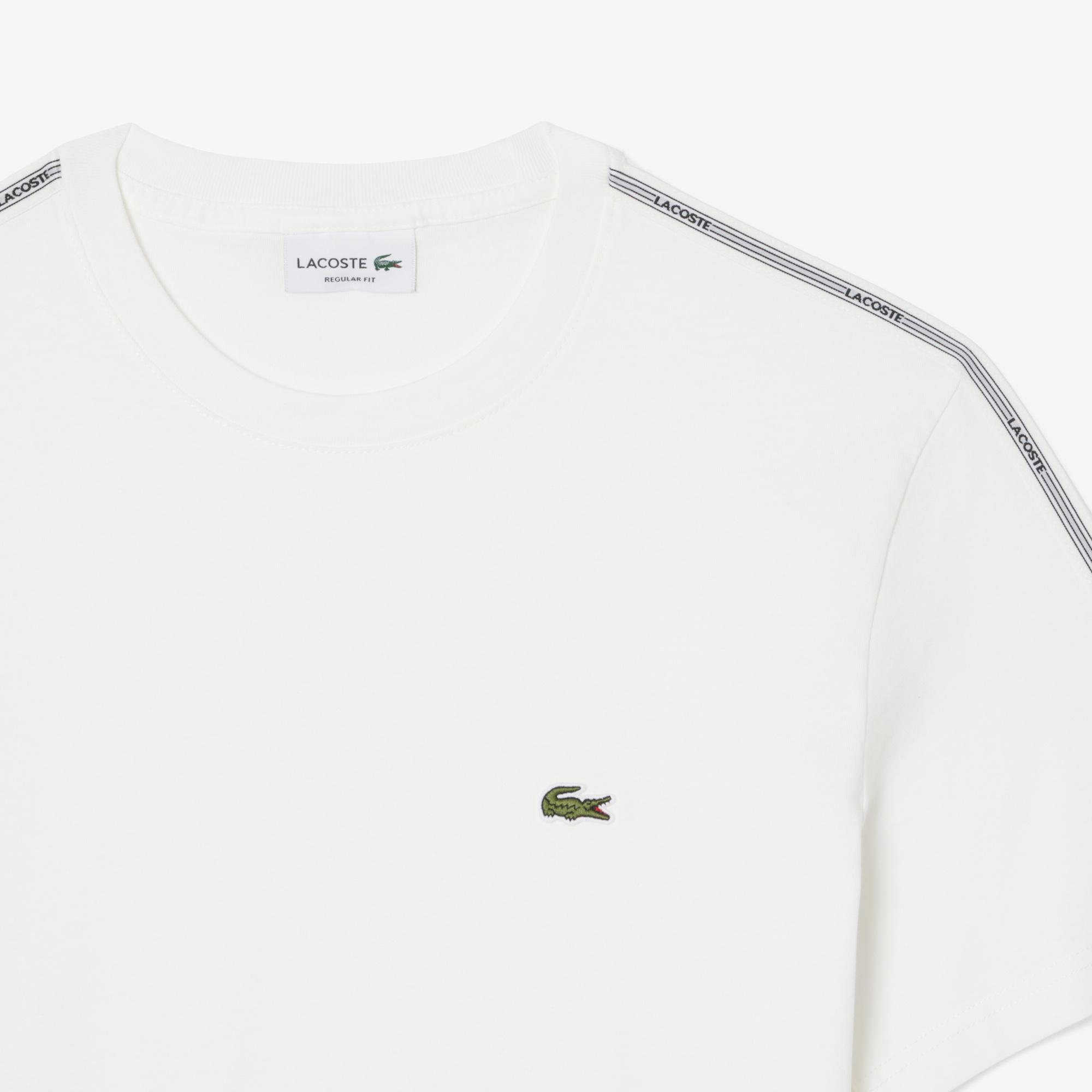 Lacoste Erkek Regular Fit Bisiklet Yaka Beyaz T-Shirt