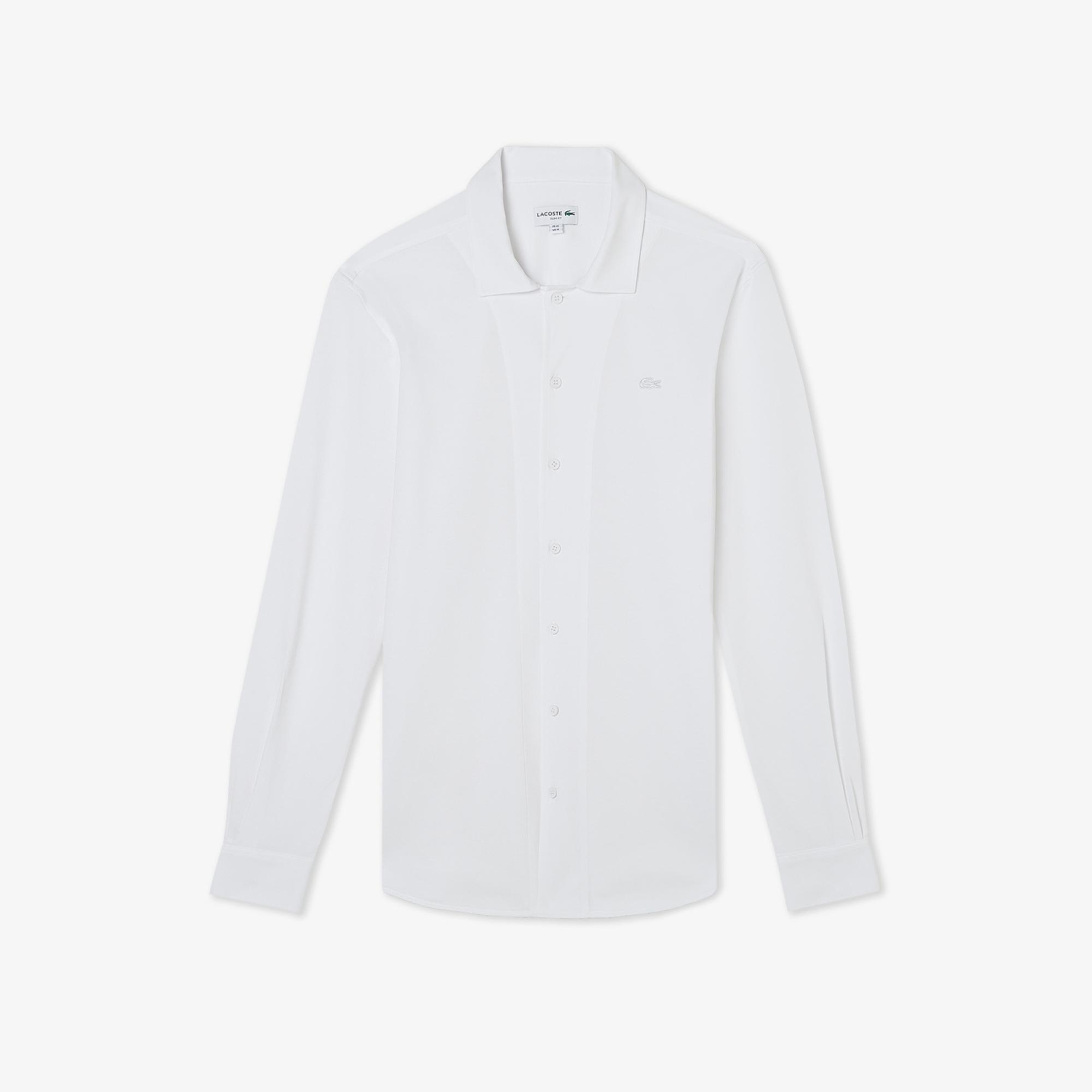 Lacoste Erkek Slim Fit Beyaz Gömlek