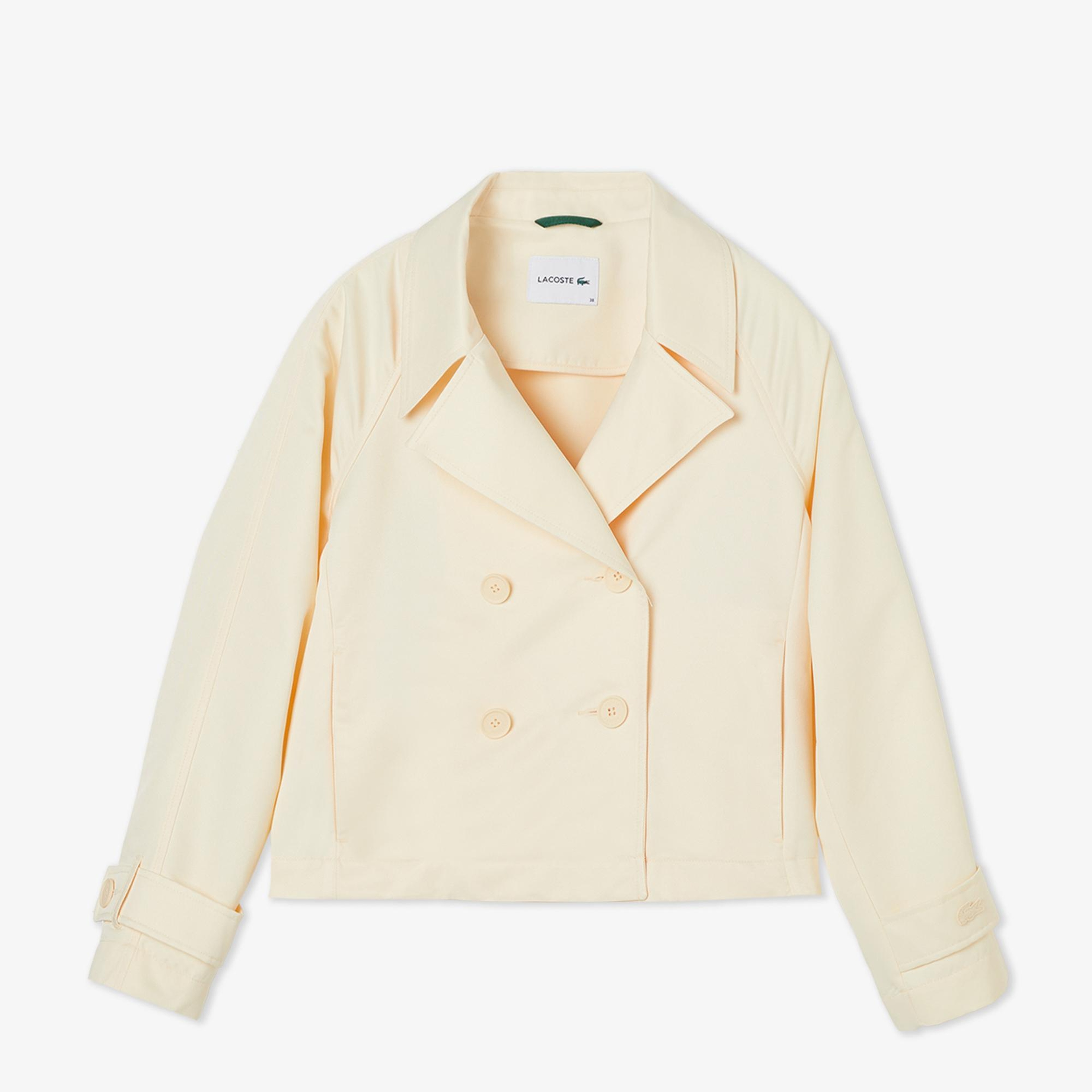Lacoste Kadın Relaxed Fit Bej Trençkot