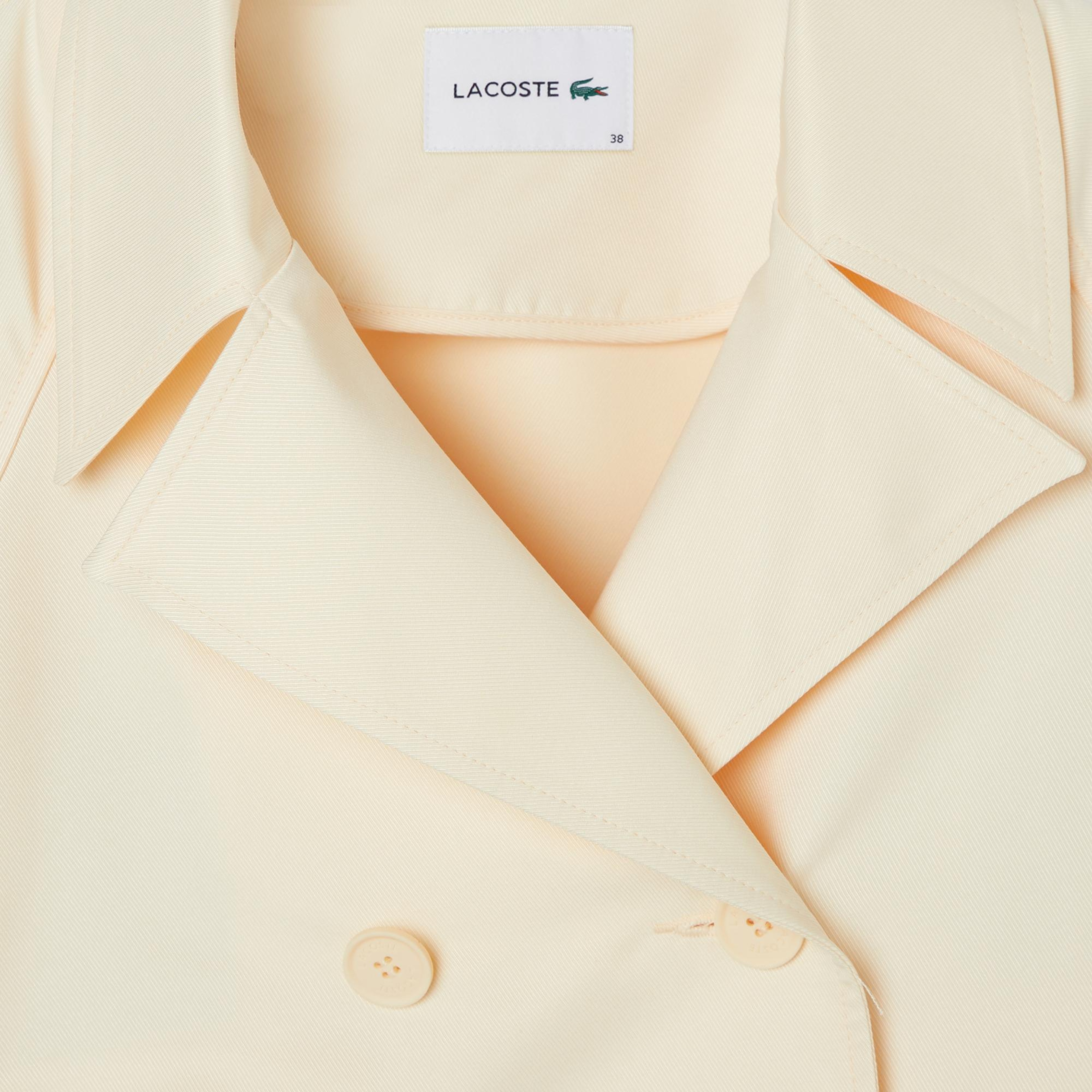 Lacoste Kadın Relaxed Fit Bej Trençkot