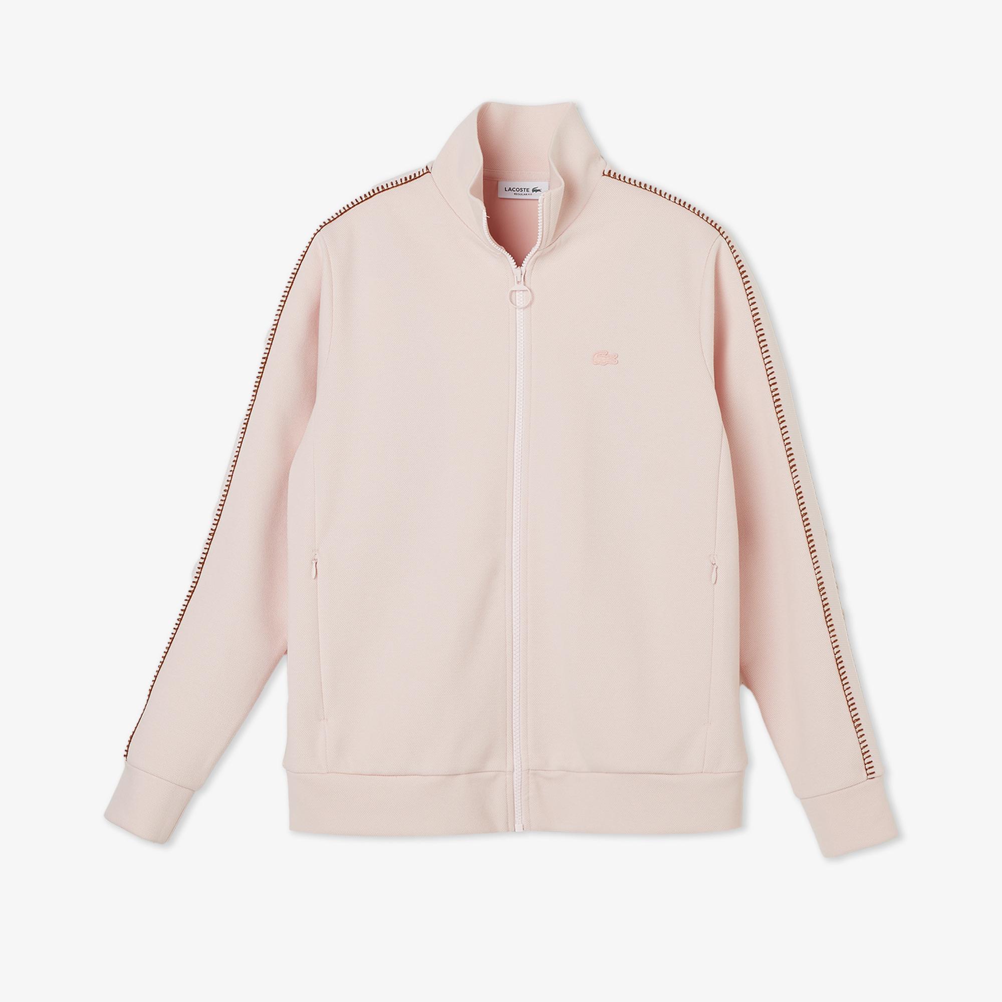 Lacoste Kadın Regular Fit Dik Yaka Açık Pembe Sweatshirt