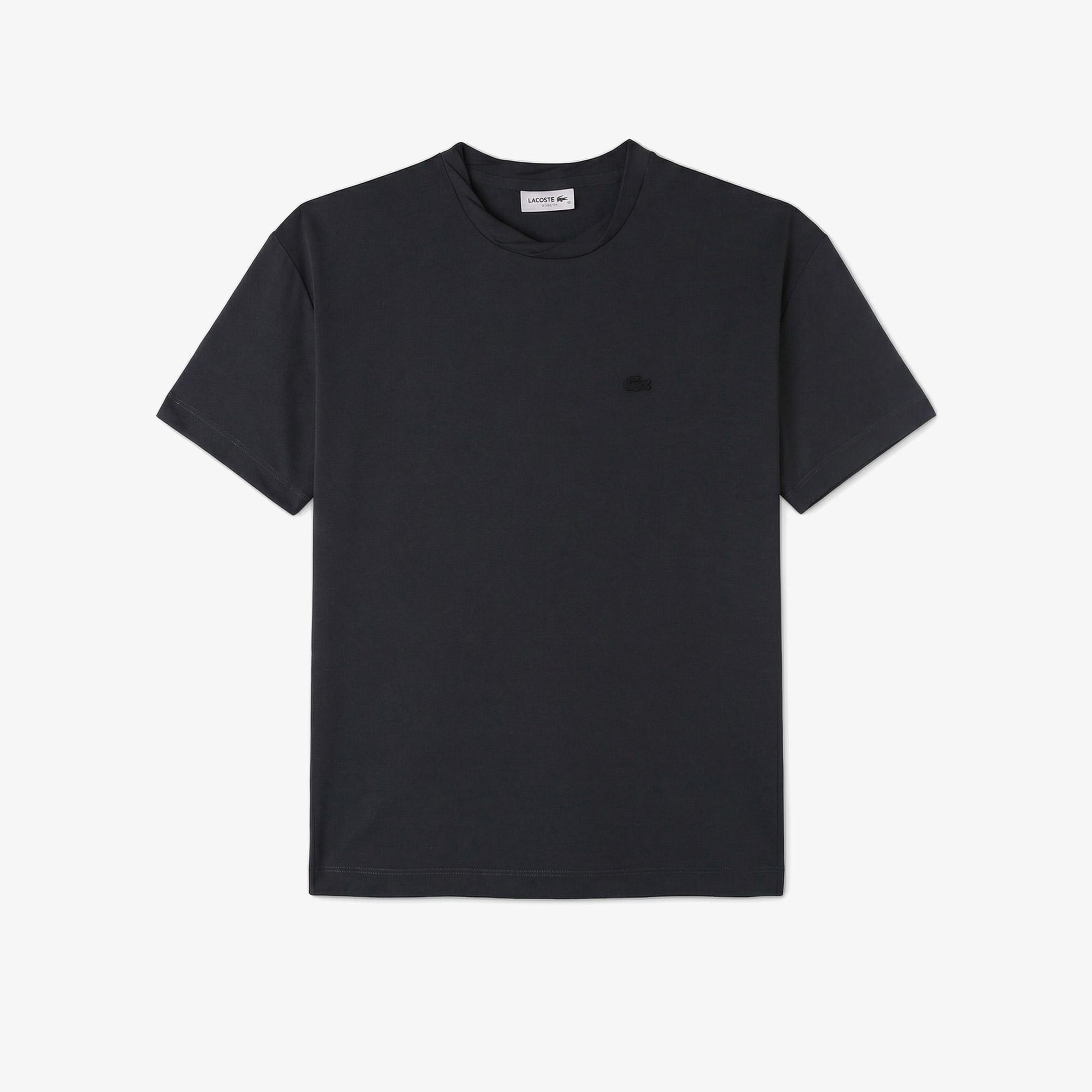 Lacoste Kadın Relaxed Fit Bisiklet Yaka Koyu Gri T-Shirt