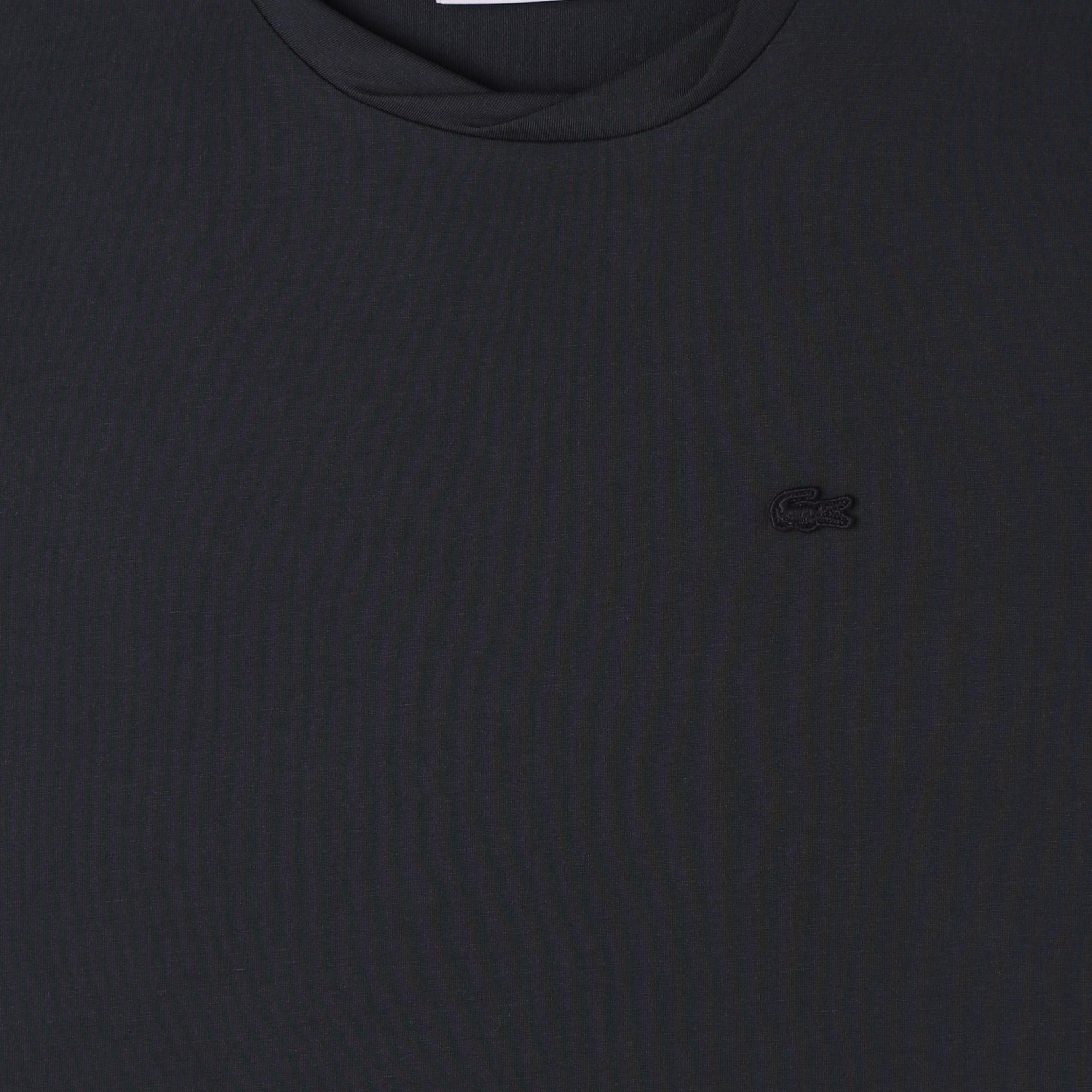 Lacoste Kadın Relaxed Fit Bisiklet Yaka Koyu Gri T-Shirt