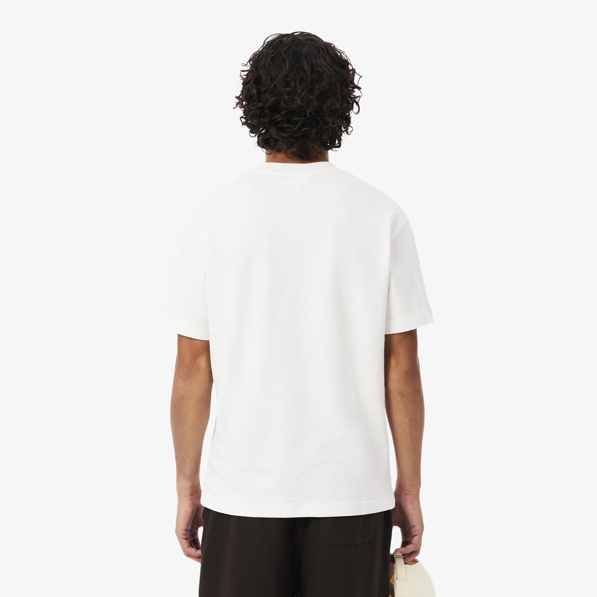 Lacoste Erkek Classic Fit Bisiklet Yaka Beyaz T-Shirt