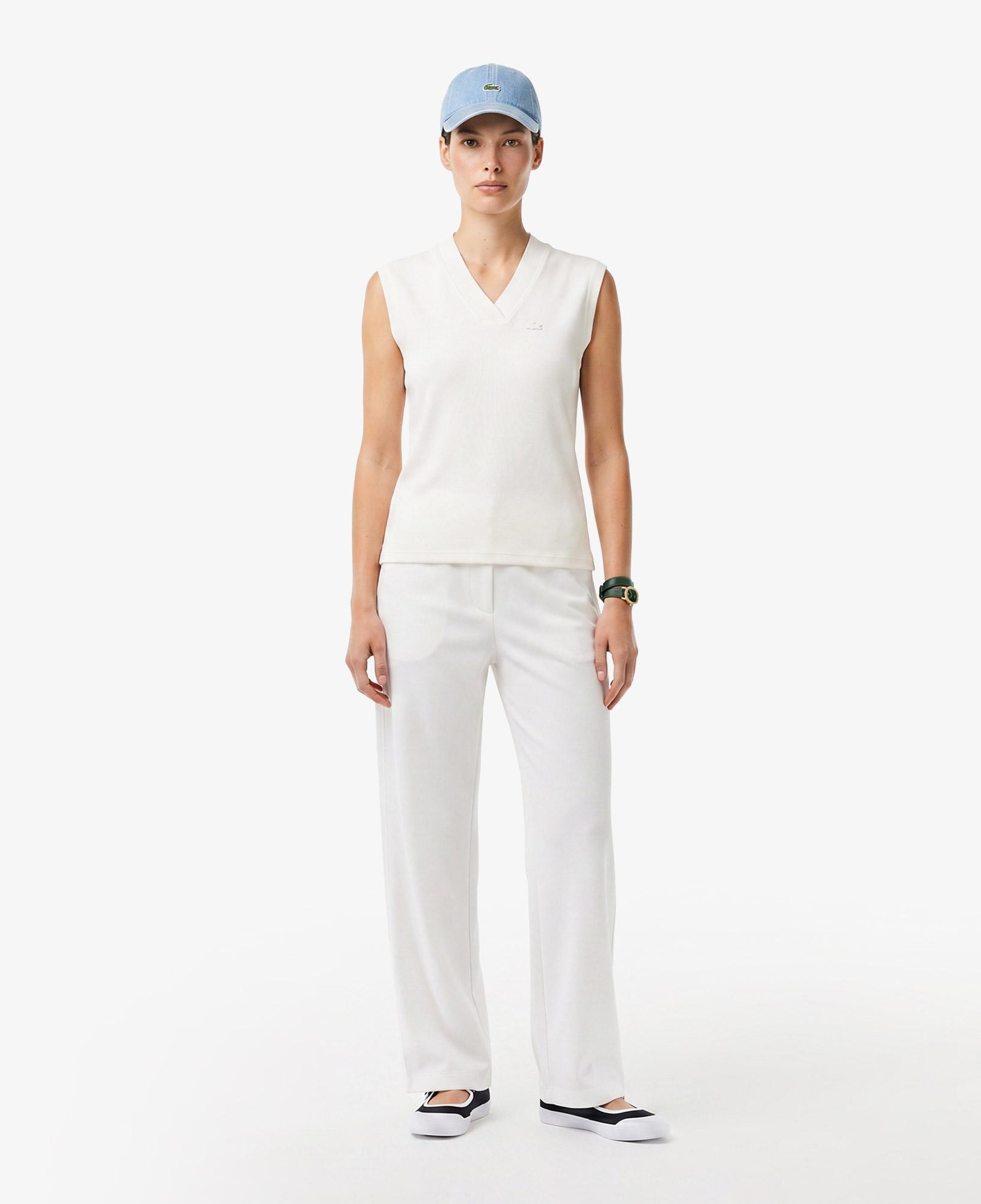 Lacoste Kadın Relaxed Fit Krem Pantolon