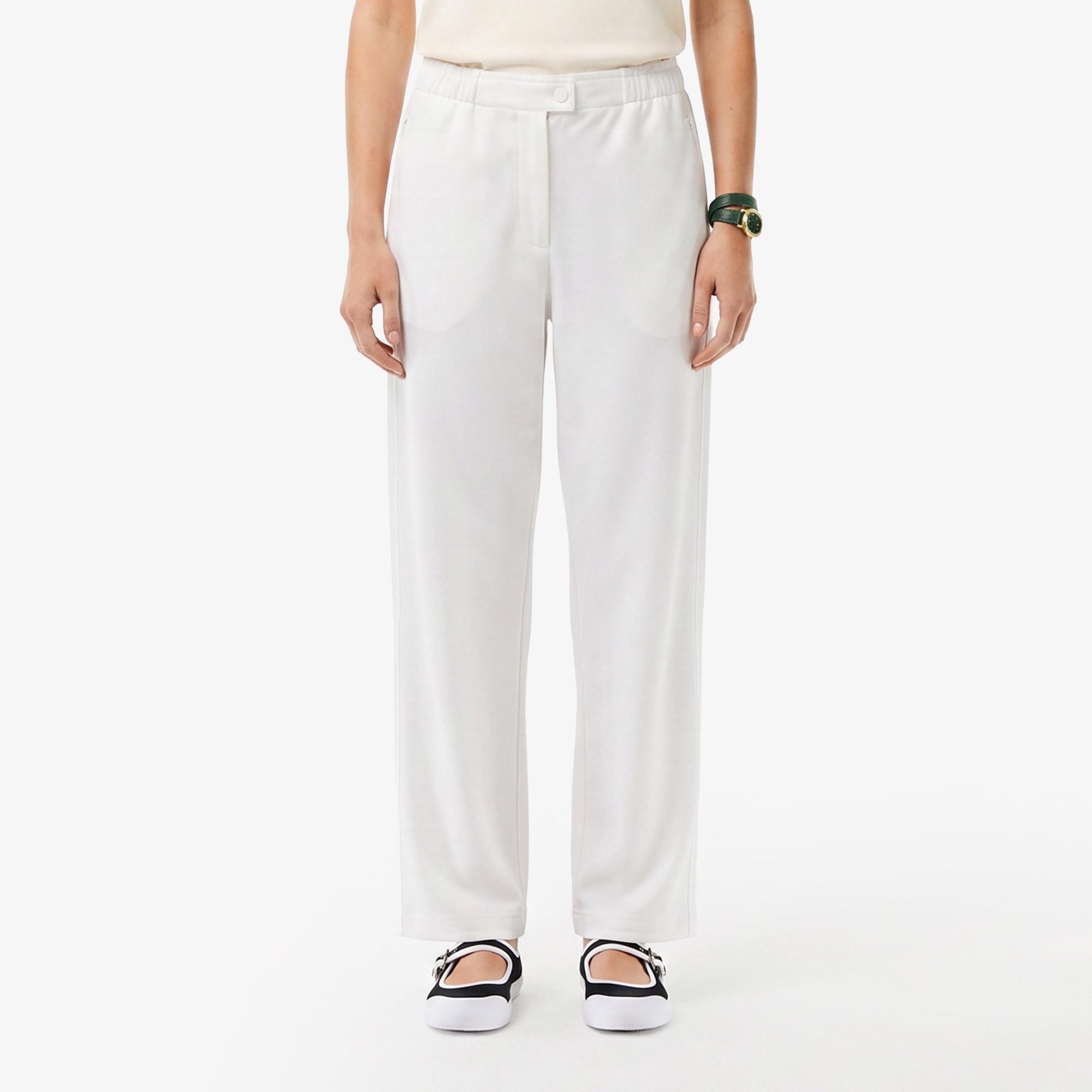 Lacoste Kadın Relaxed Fit Krem Pantolon