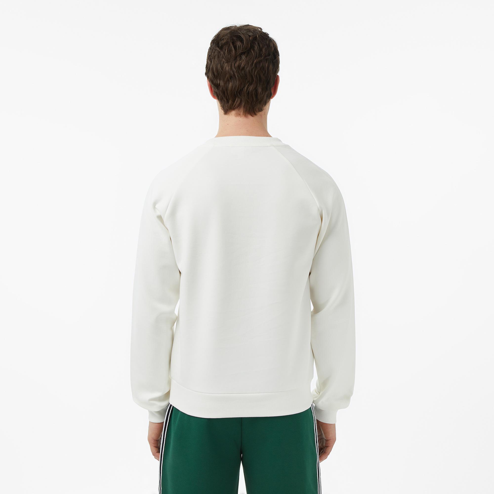 Lacoste Erkek Classic Fit Bisiklet Yaka Krem Sweatshirt