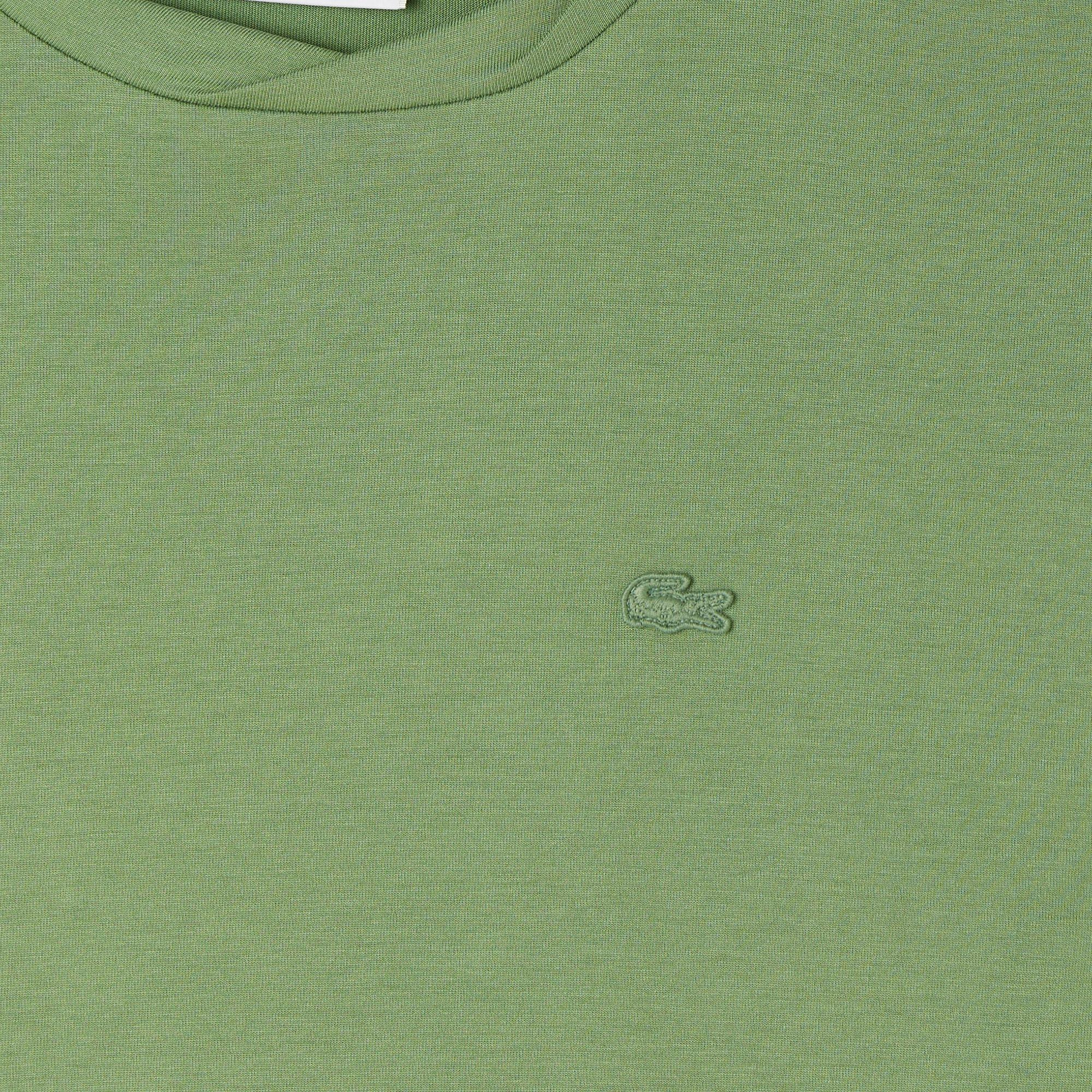 Lacoste Kadın Relaxed Fit Bisiklet Yaka Yeşil T-Shirt