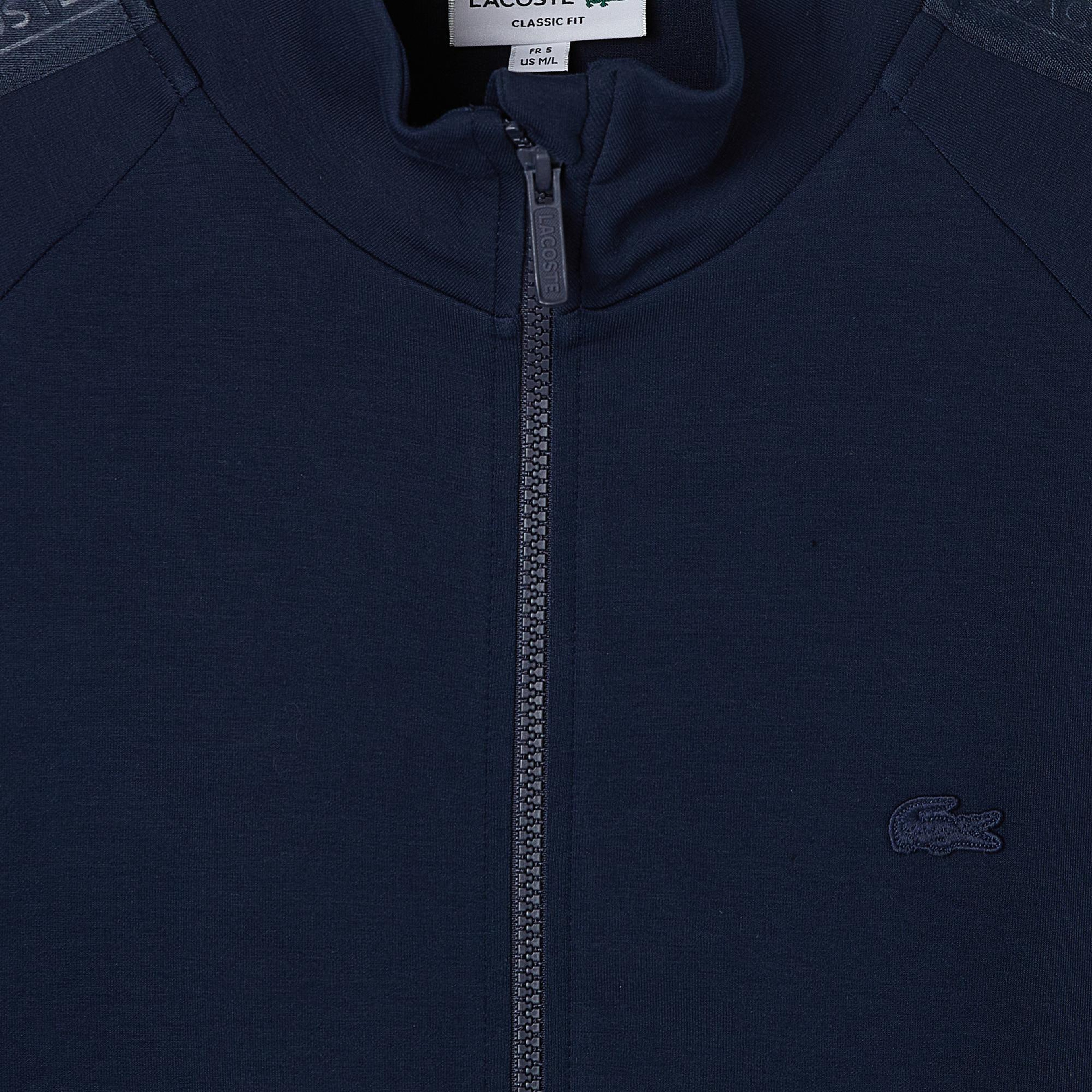 Lacoste Erkek Classic Fit Dik Yaka Lacivert Sweatshirt