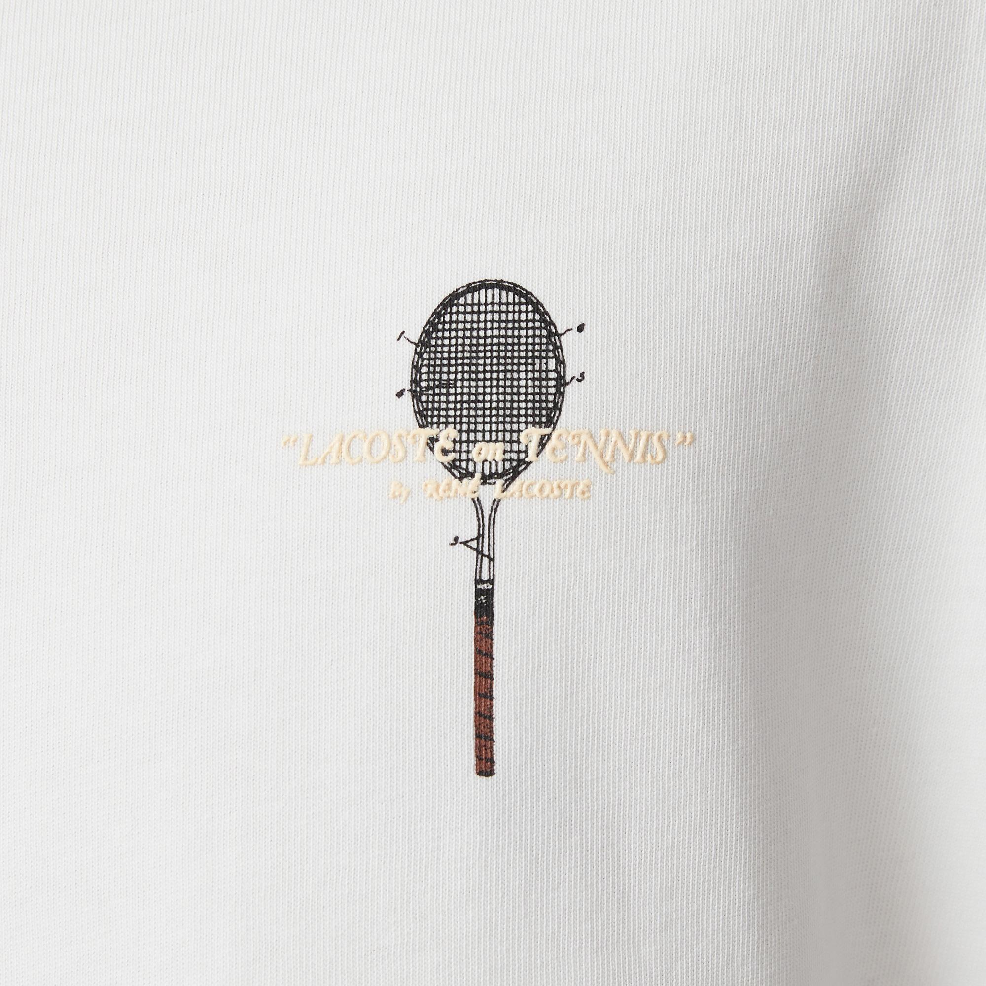 Lacoste Erkek Loose Fit Bisiklet Yaka Beyaz T-Shirt