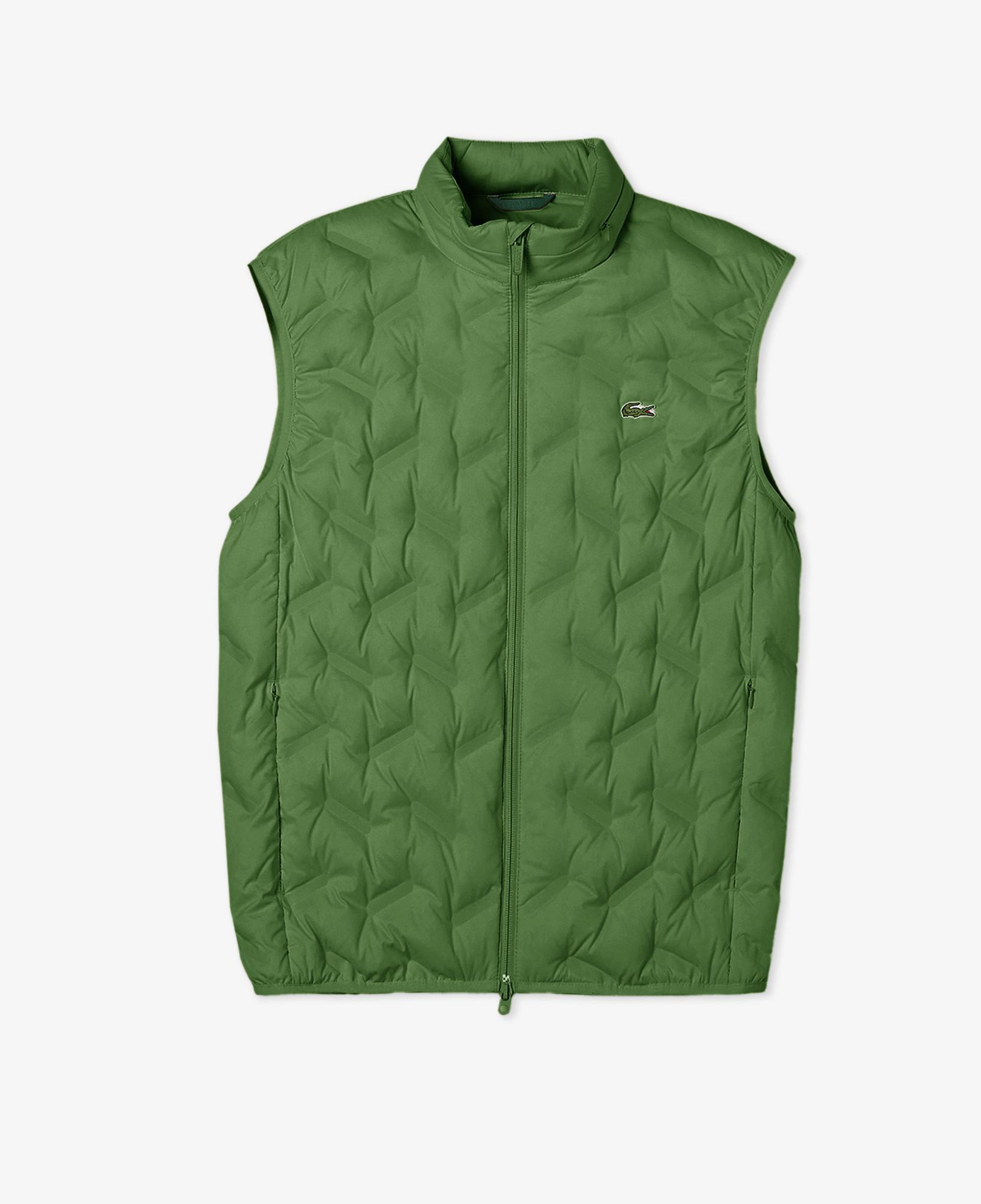 Lacoste Erkek Regular Fit Dik Yaka Kapitone Yeşil Yelek