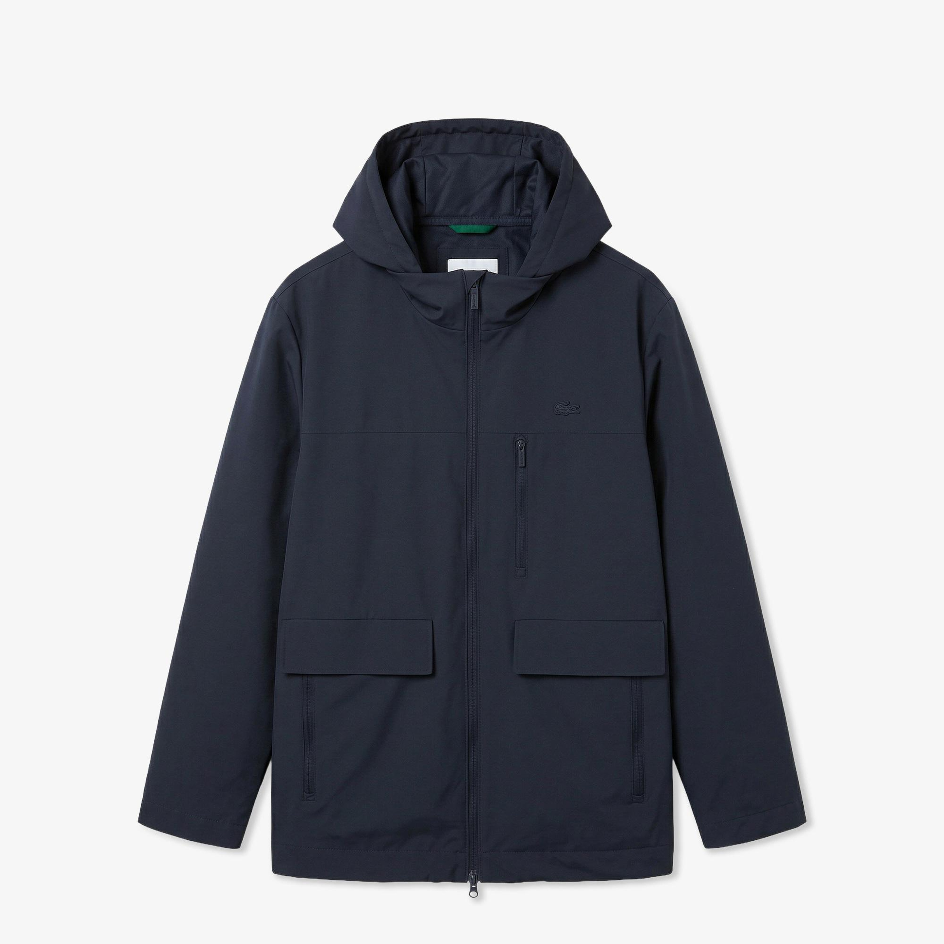 Lacoste Erkek Relaxed Fit Kapüşonlu Lacivert Mont