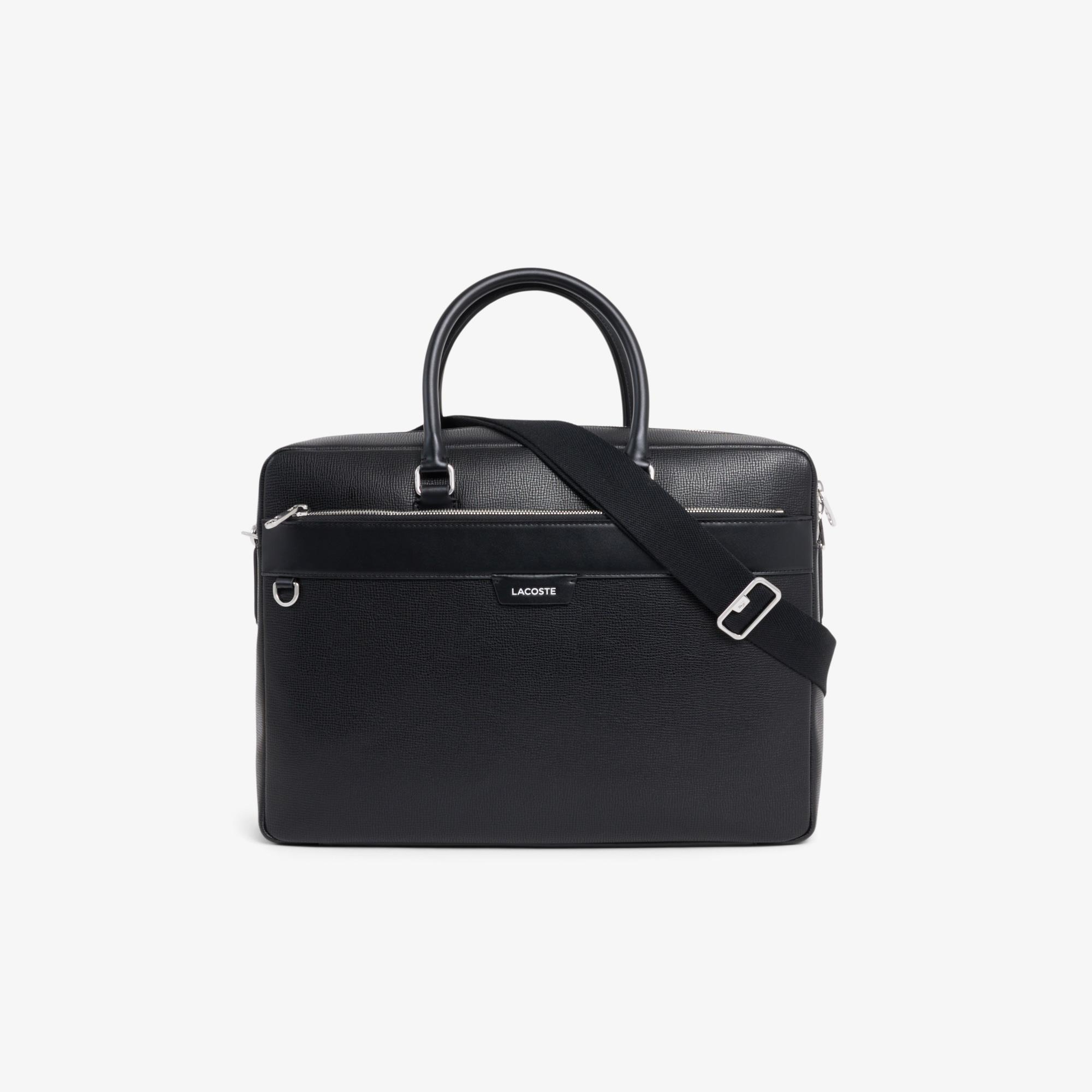 Lacoste Erkek Deri Siyah Laptop Çantası