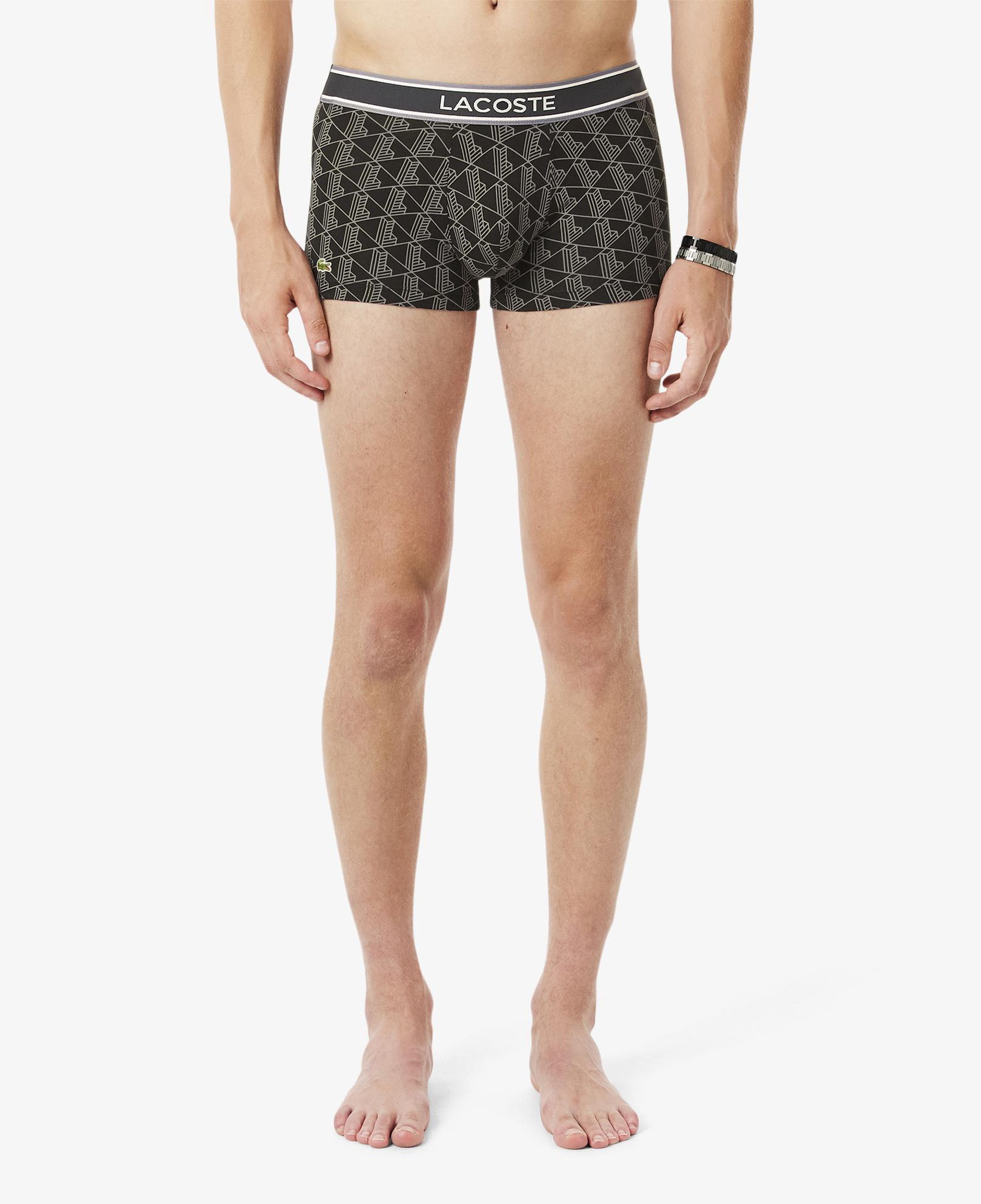 Lacoste Erkek Monogram Siyah Boxer