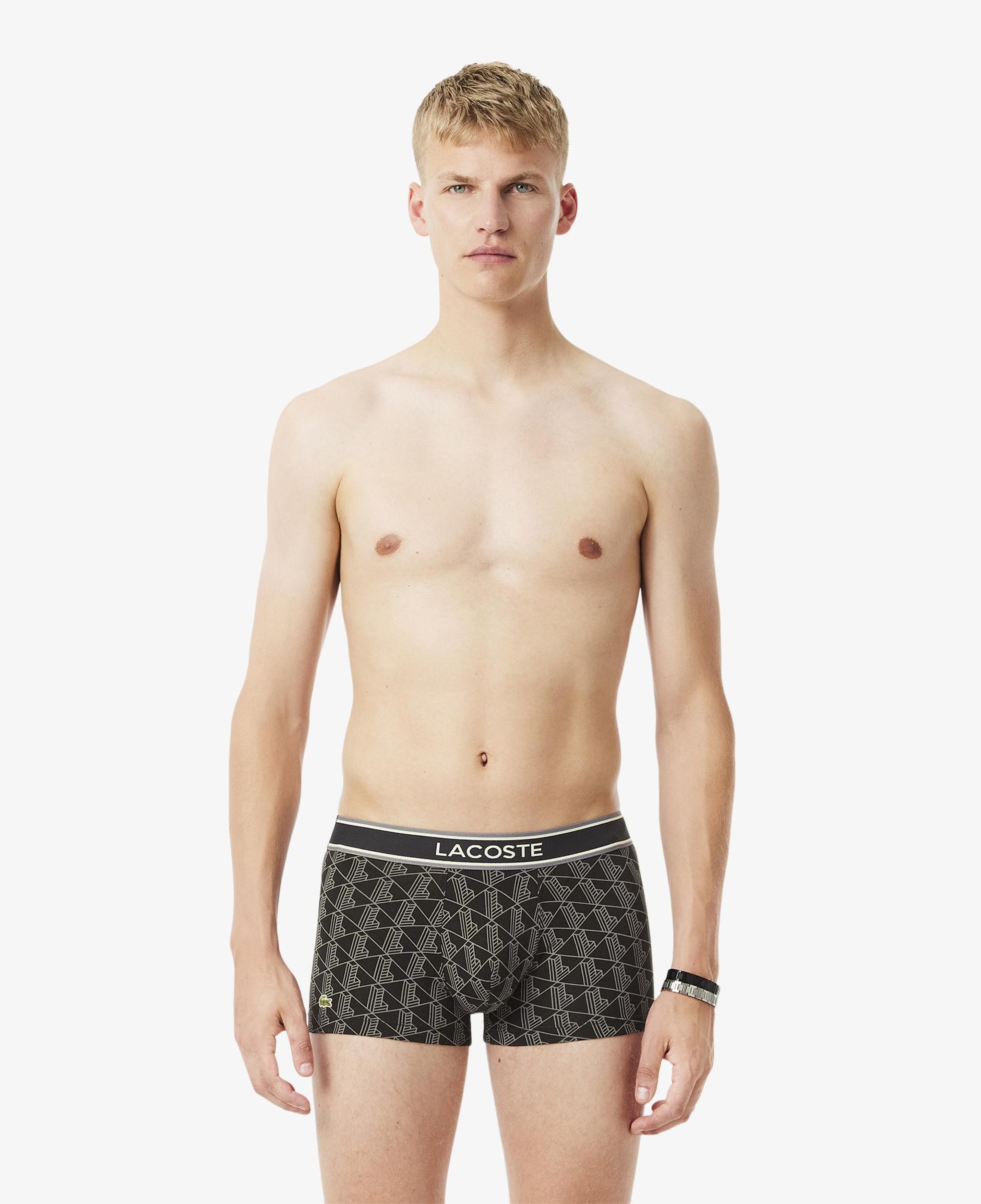 Lacoste Erkek Monogram Siyah Boxer