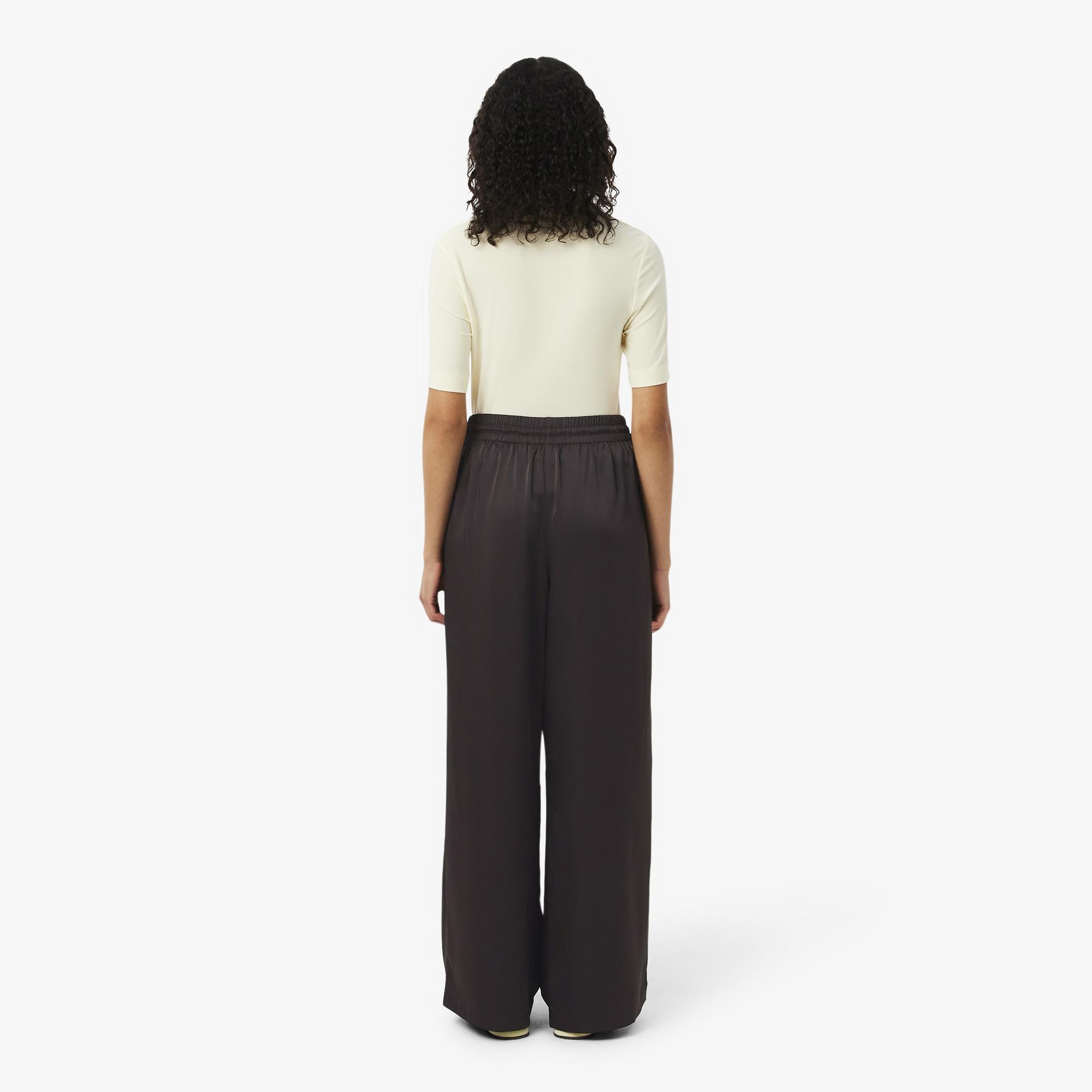Lacoste Kadın Oversize Fit Kahverengi Pantolon