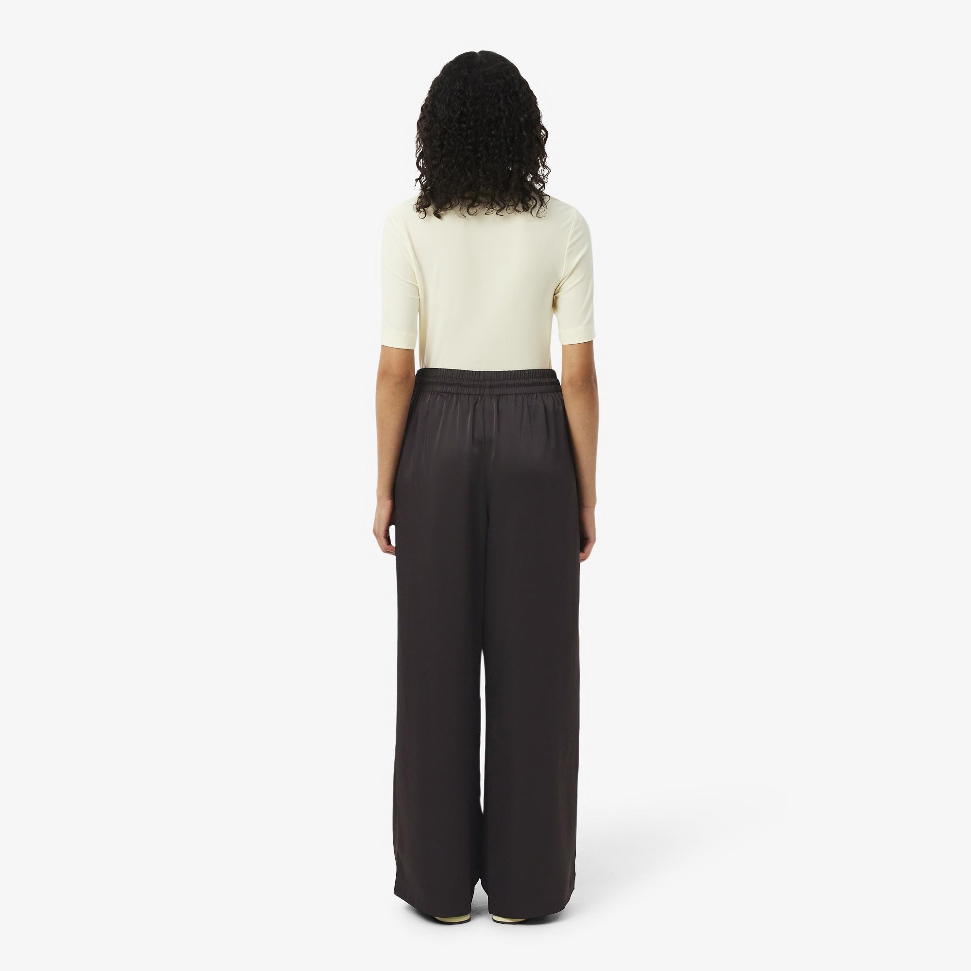 Lacoste Kadın Oversize Fit Kahverengi Pantolon