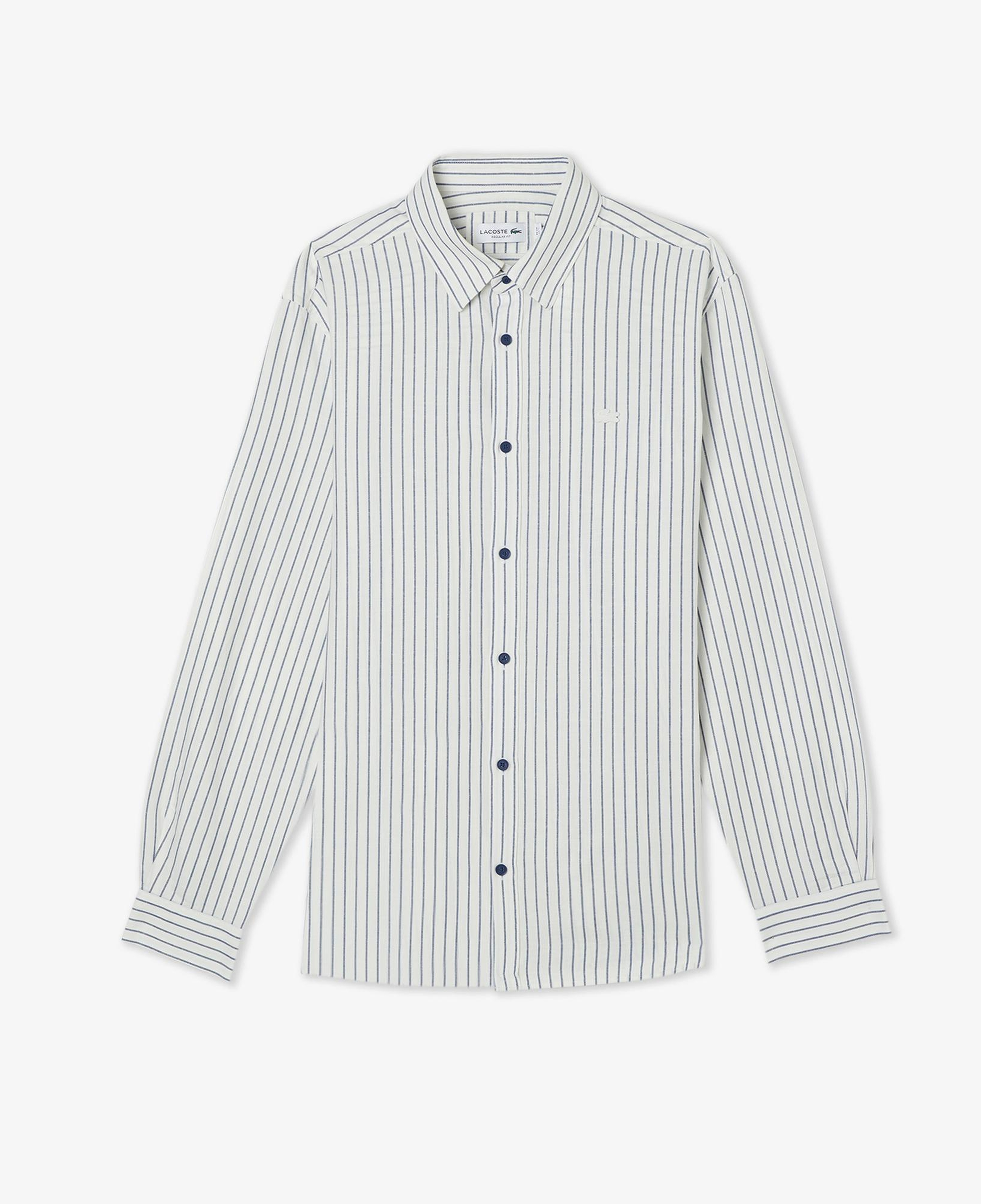 Lacoste Erkek Regular Fit Çizgili Koyu Mavi Gömlek