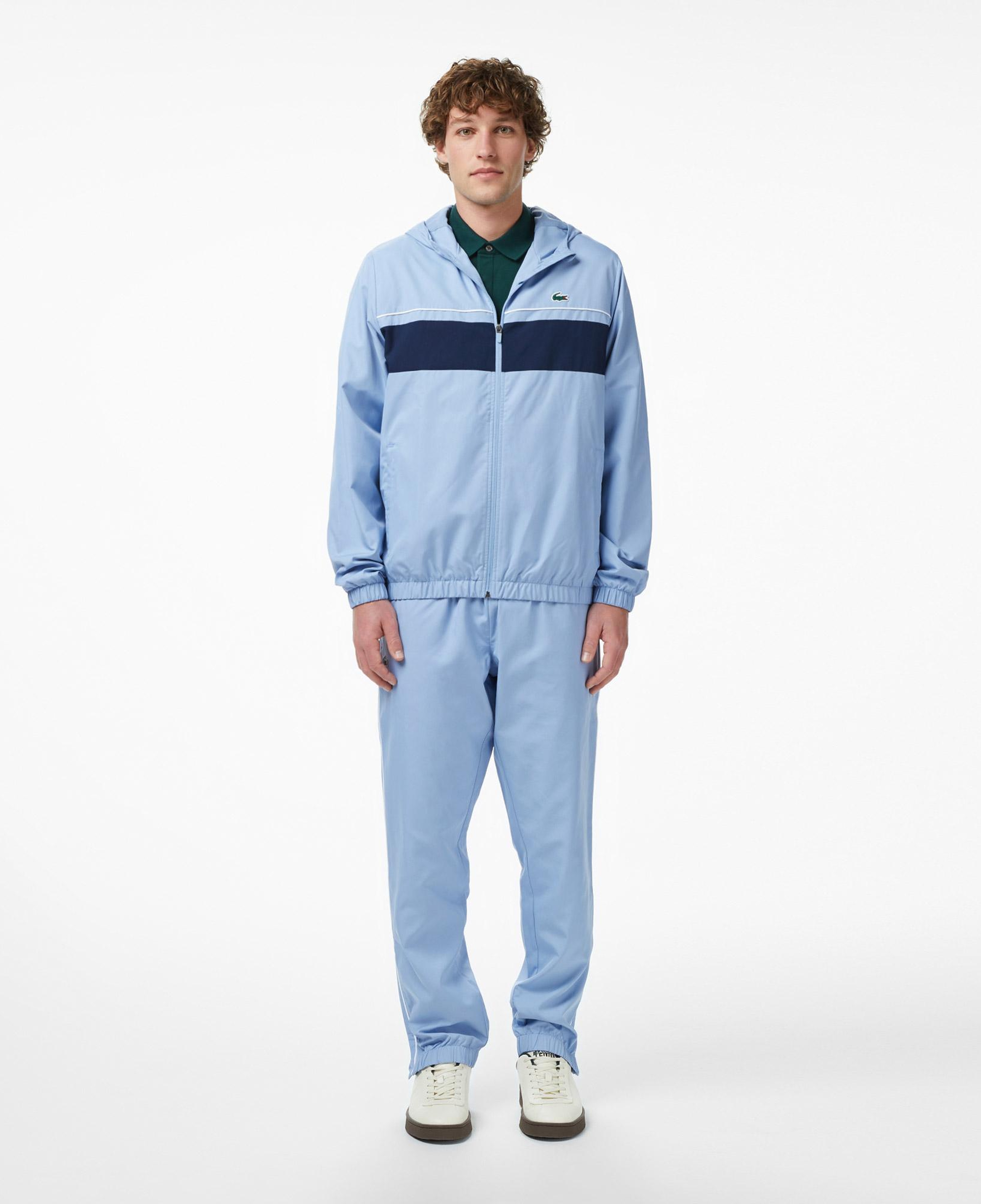 Lacoste Erkek Regular Fit Kapüşonlu Renk Bloklu Mavi Eşofman Takımı