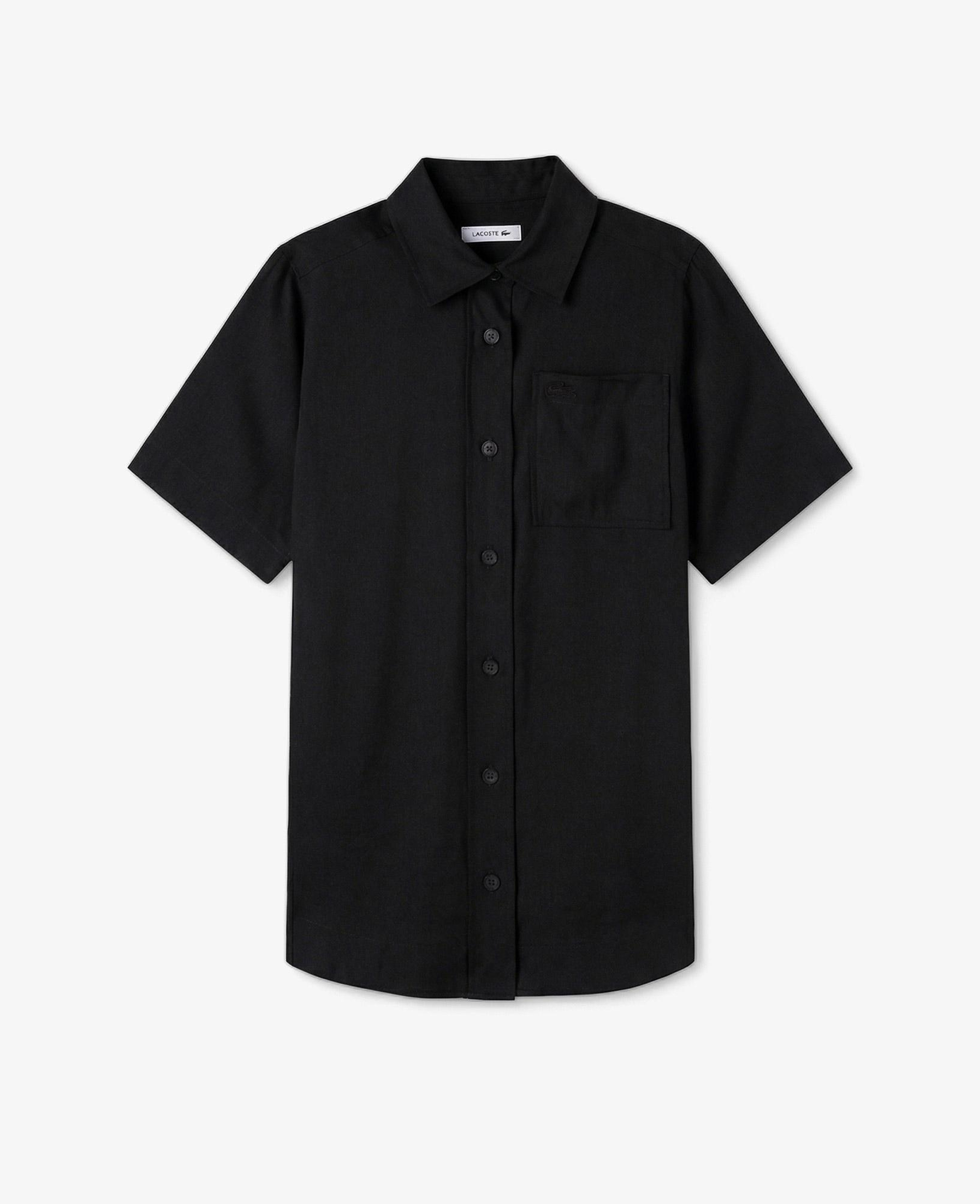 Lacoste Kadın Relaxed Fit Kısa Kollu Siyah Elbise