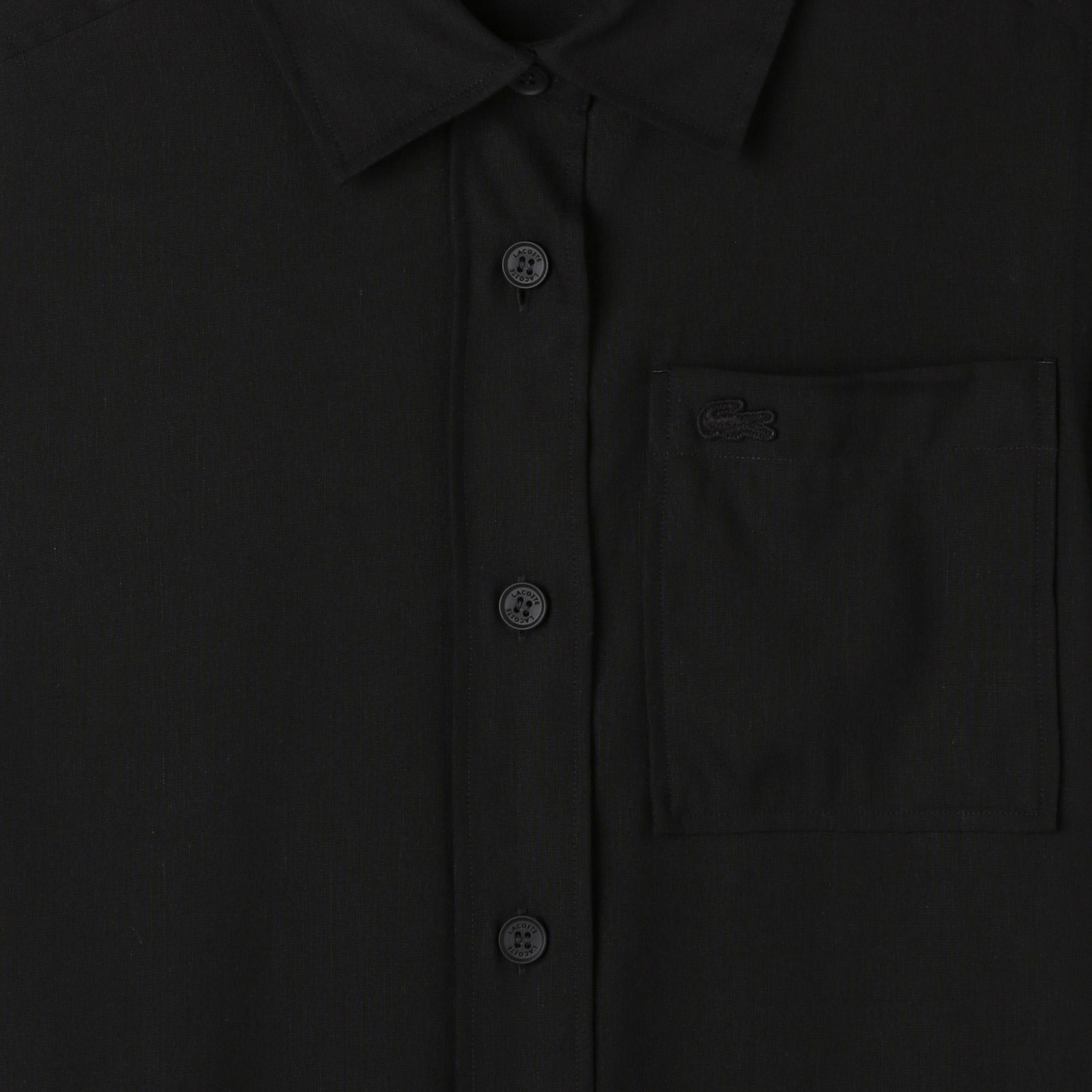 Lacoste Kadın Relaxed Fit Kısa Kollu Siyah Elbise