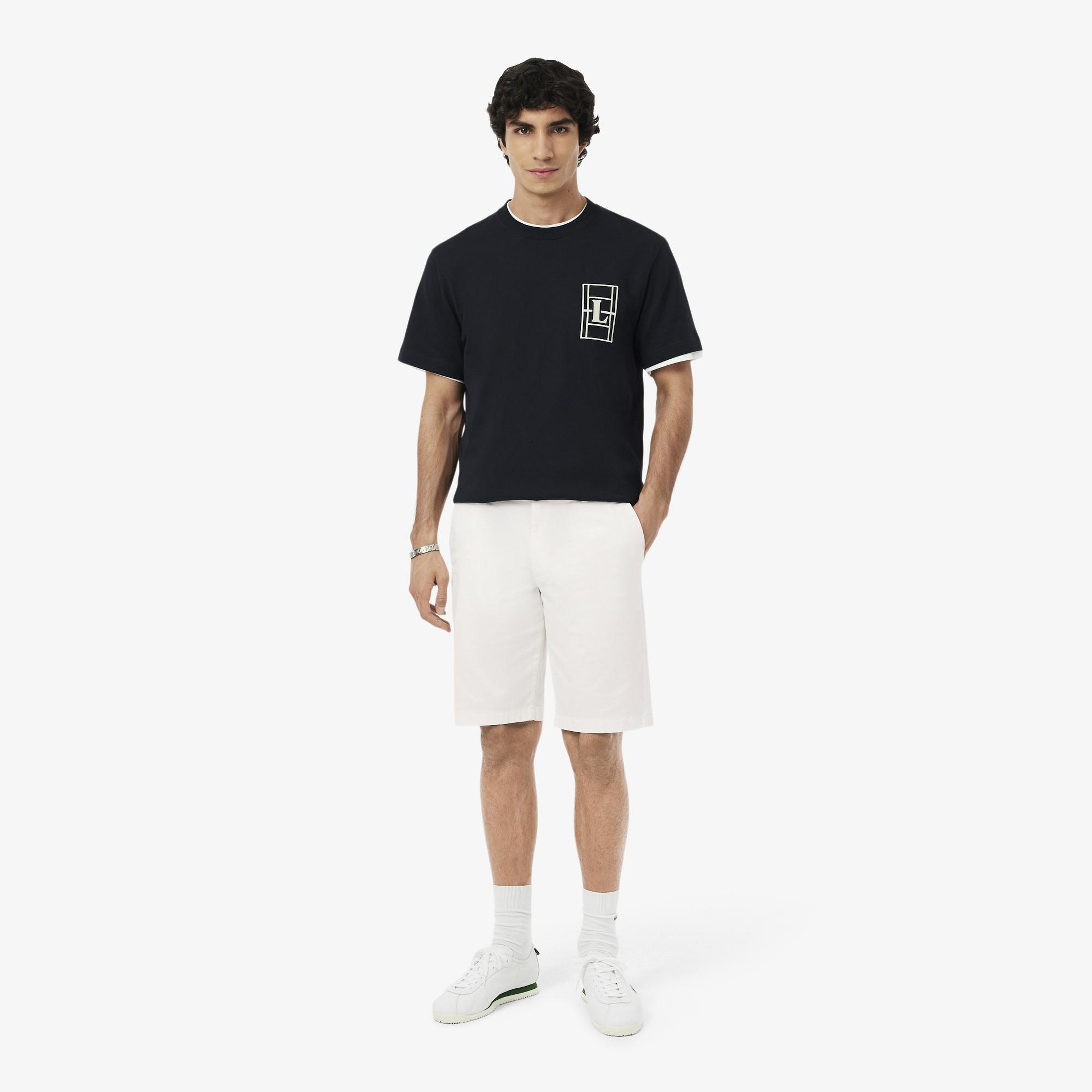 Lacoste Erkek Slim Fit Beyaz Bermuda Şort