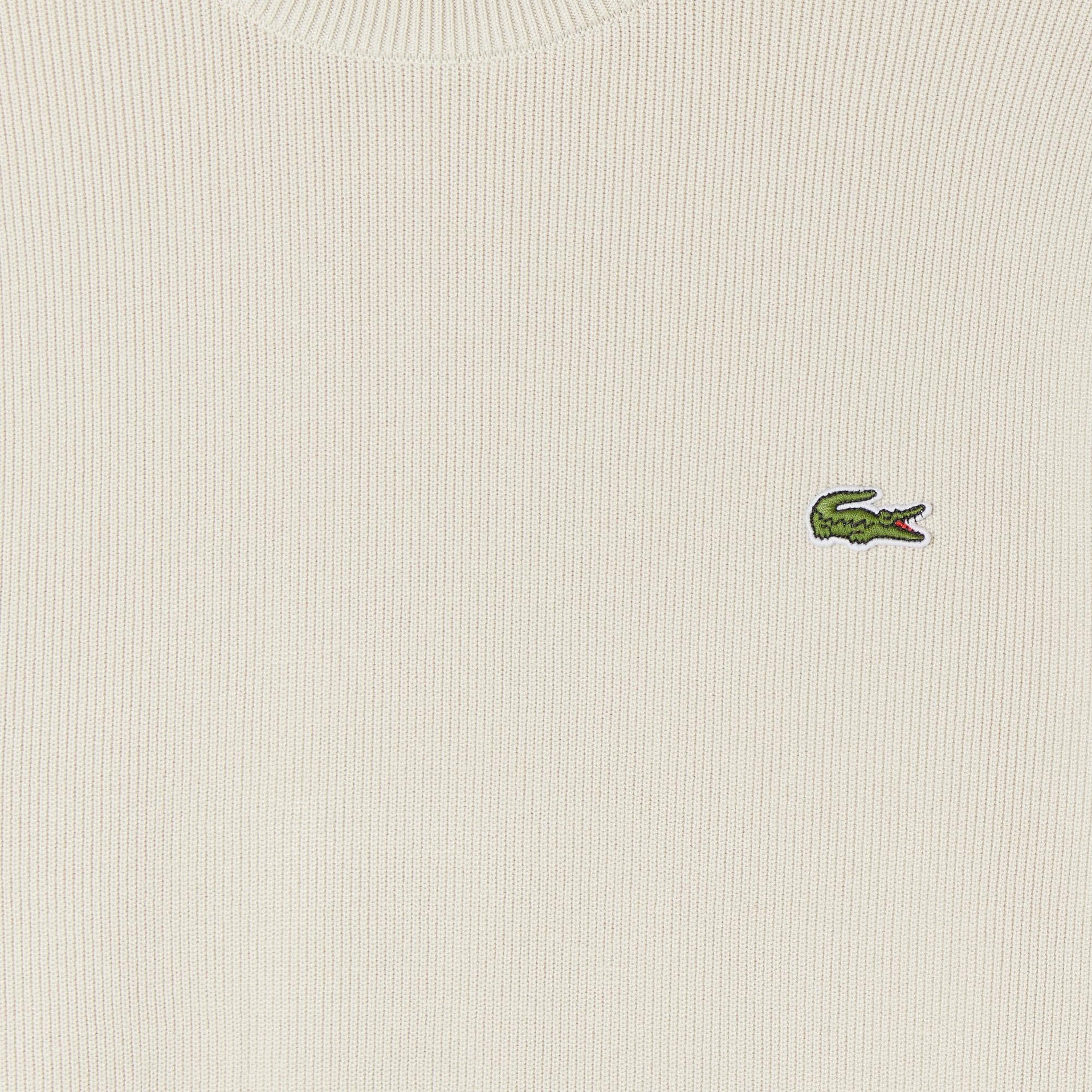 Lacoste Erkek Classic Fit Kısa Kollu Bisiklet Yaka Bej Triko