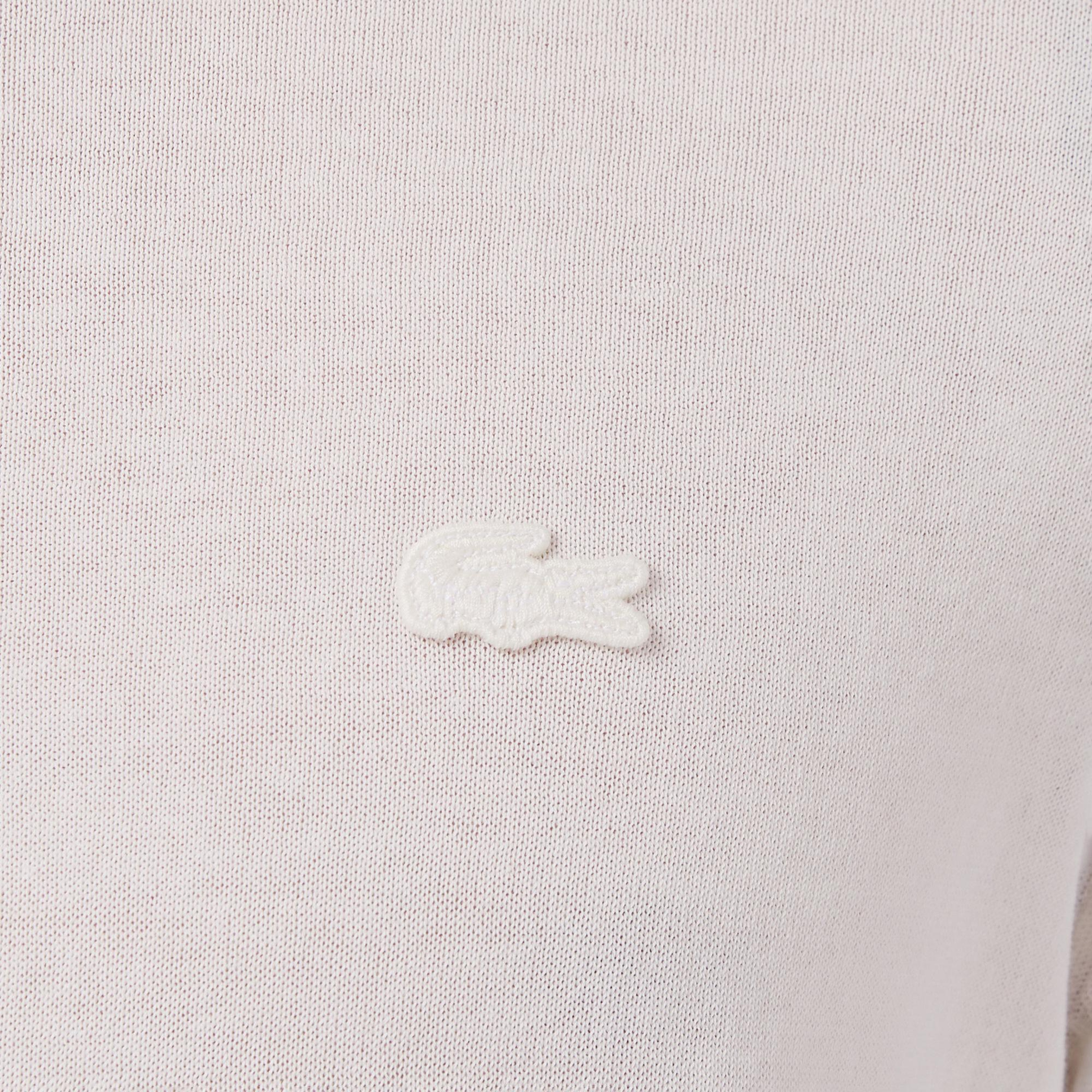 Lacoste Erkek Classic Fit Kısa Kollu Polo Yaka Krem Triko