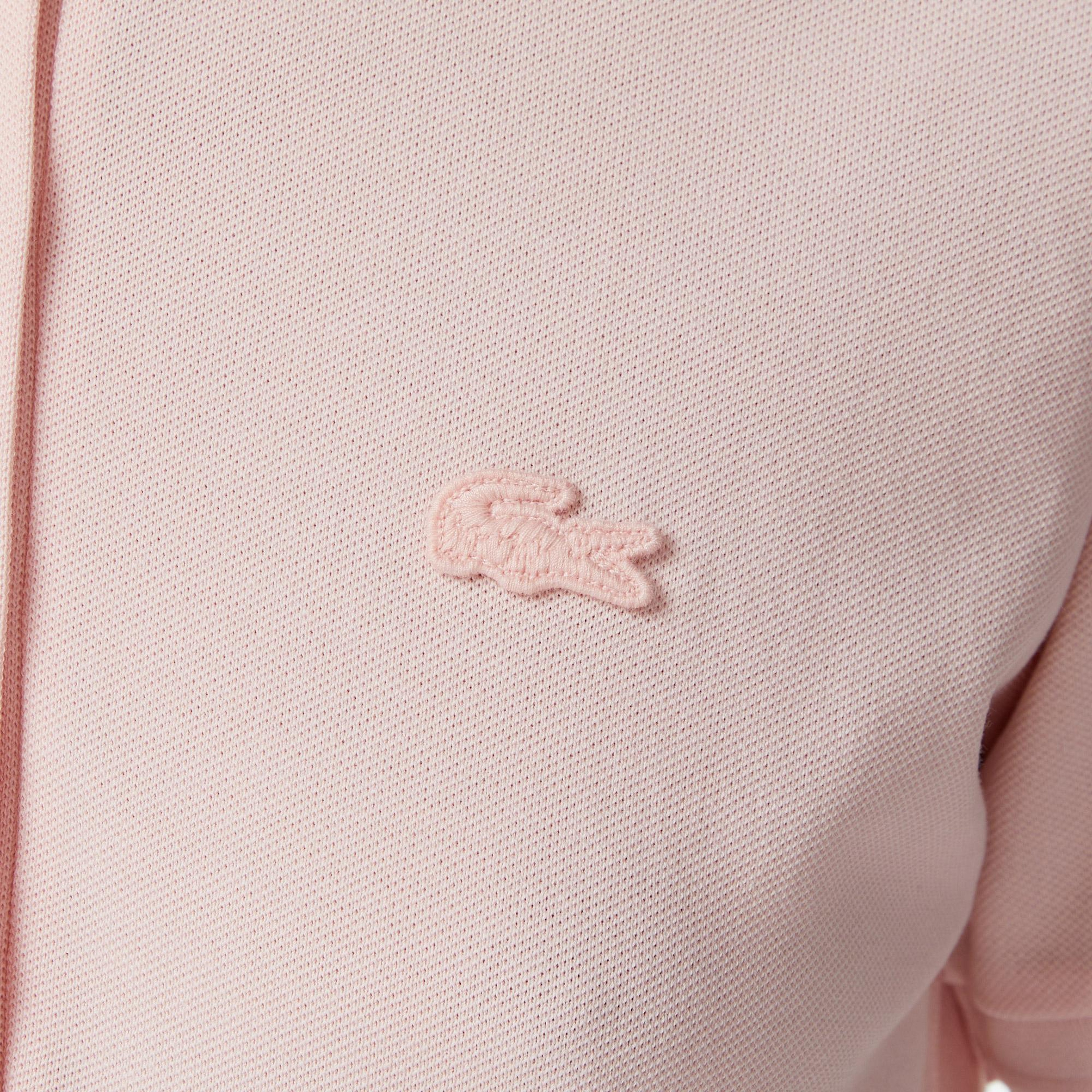 Lacoste Kadın Slim Fit Kısa Kollu Polo Yaka Pembe Elbise