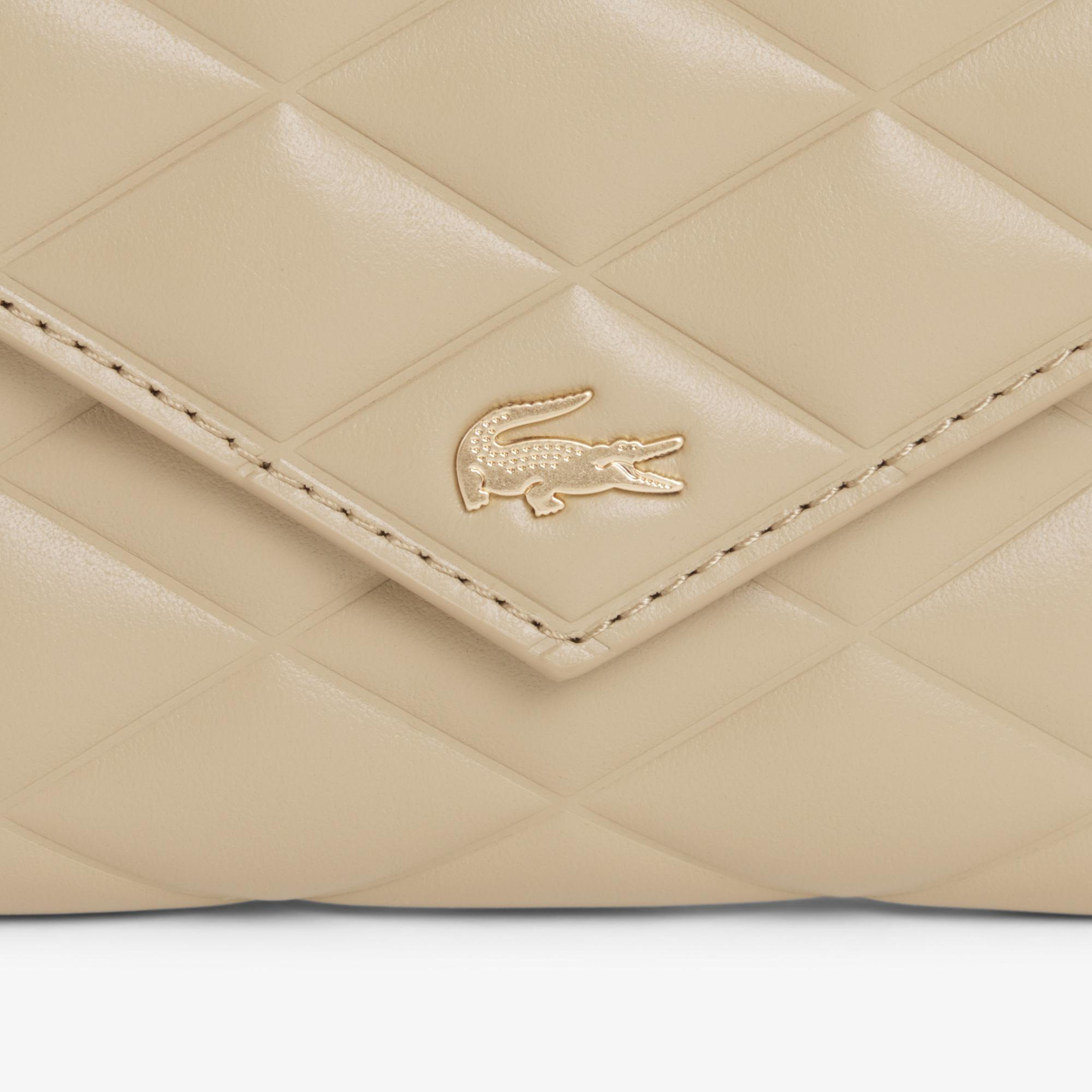 Lacoste Crocodelle Kadın Deri Bej Cüzdan