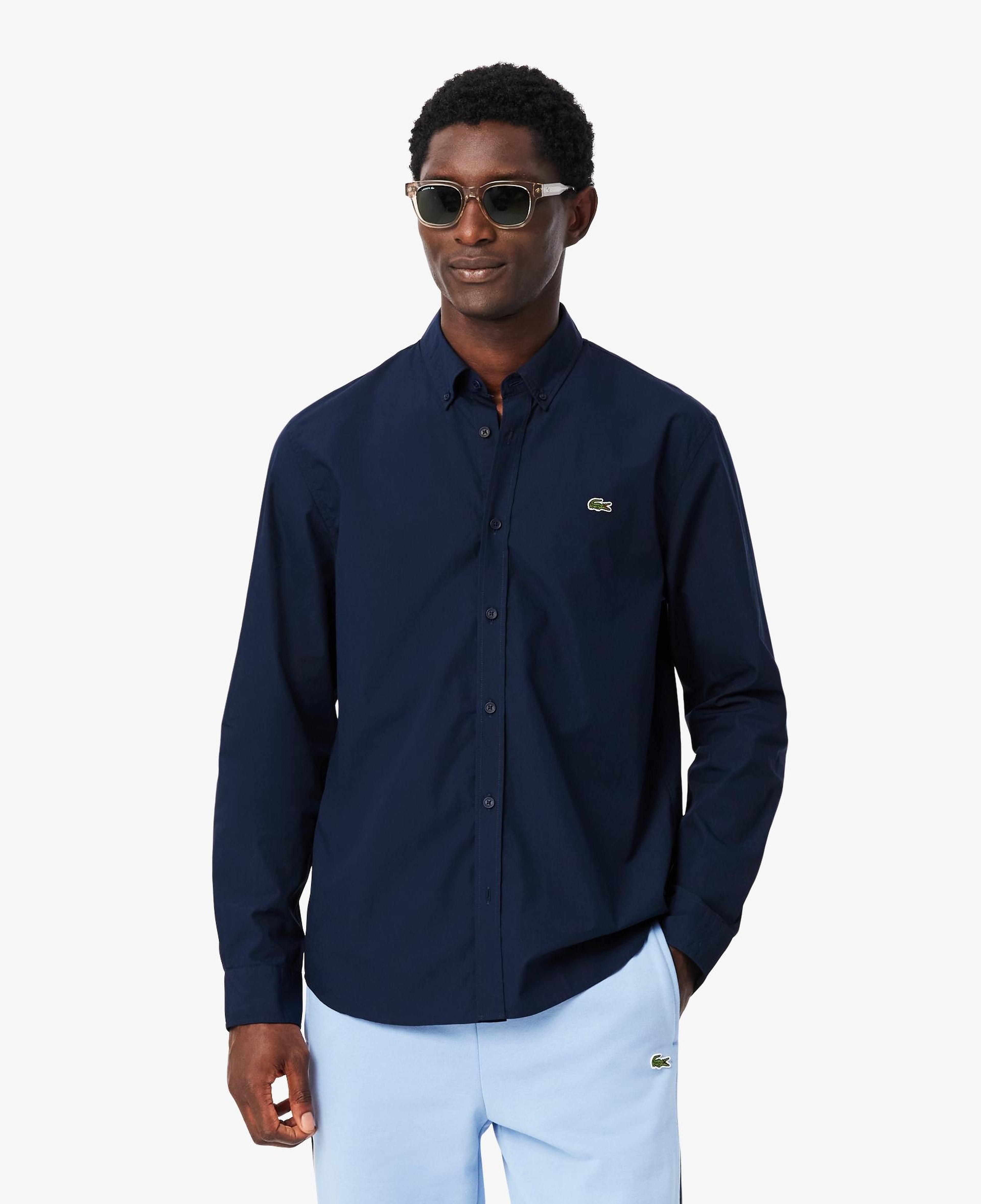 Lacoste Erkek Regular Fit Düğmeli Yaka Lacivert Gömlek