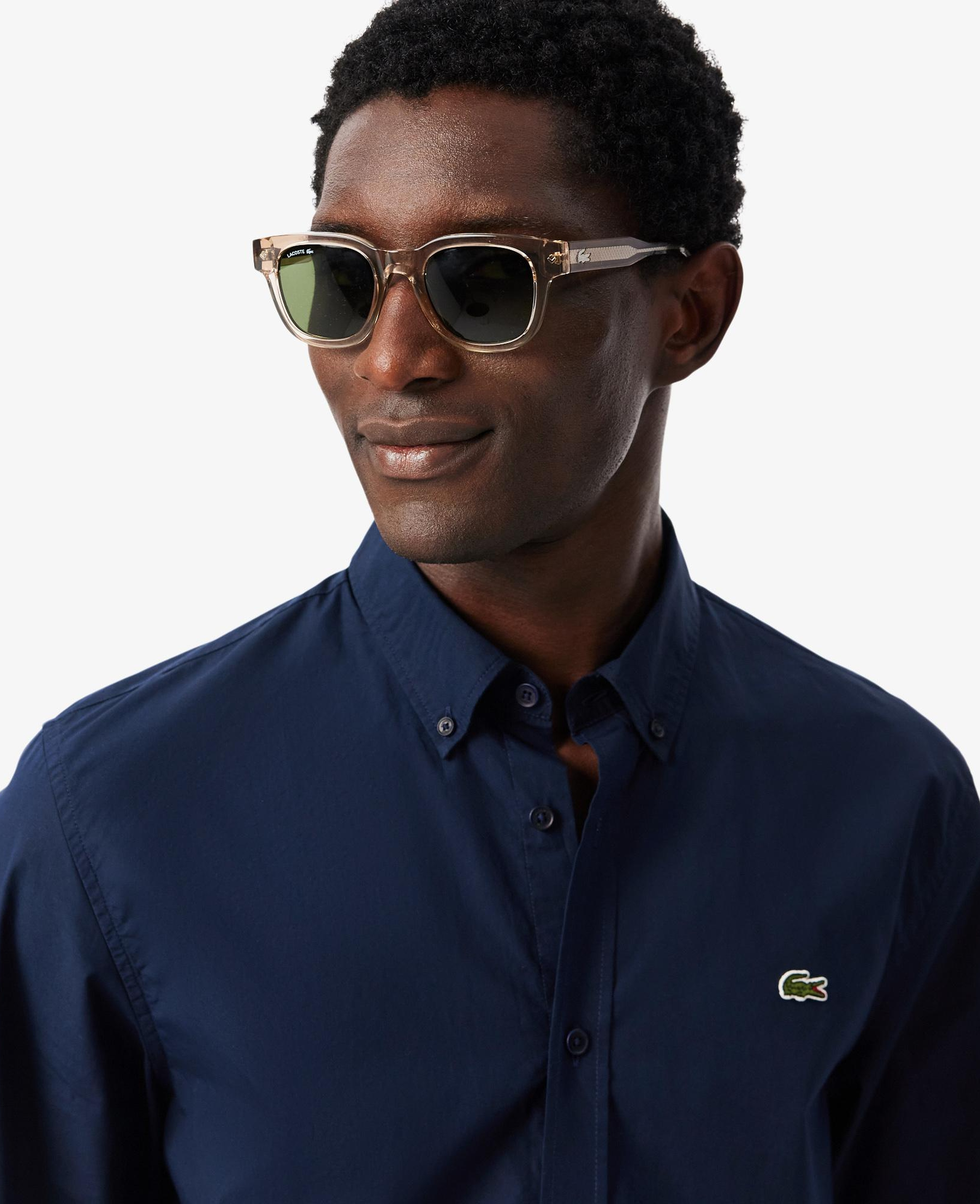 Lacoste Erkek Regular Fit Düğmeli Yaka Lacivert Gömlek