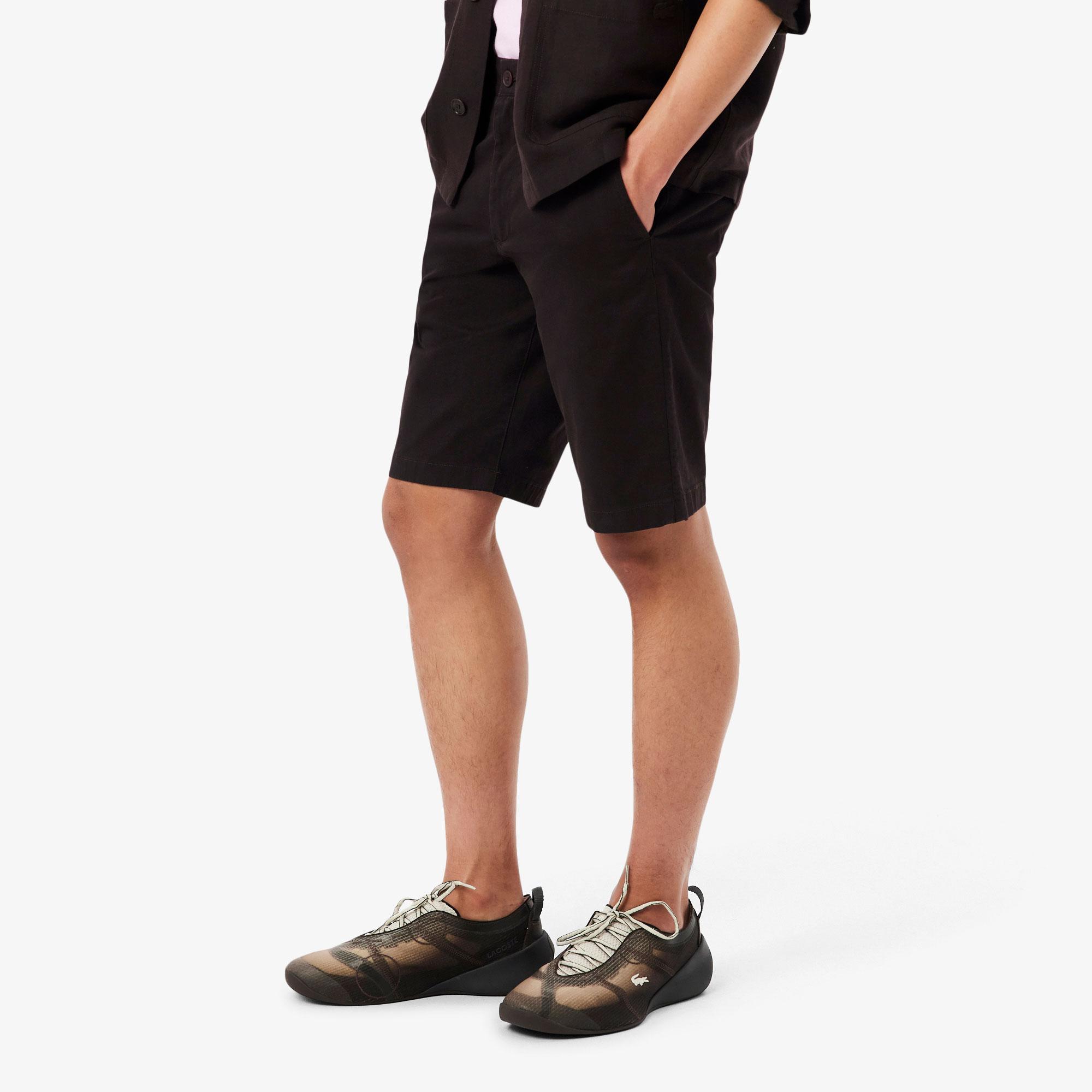 Lacoste Erkek Slim Fit Koyu Kahverengi Bermuda Şort