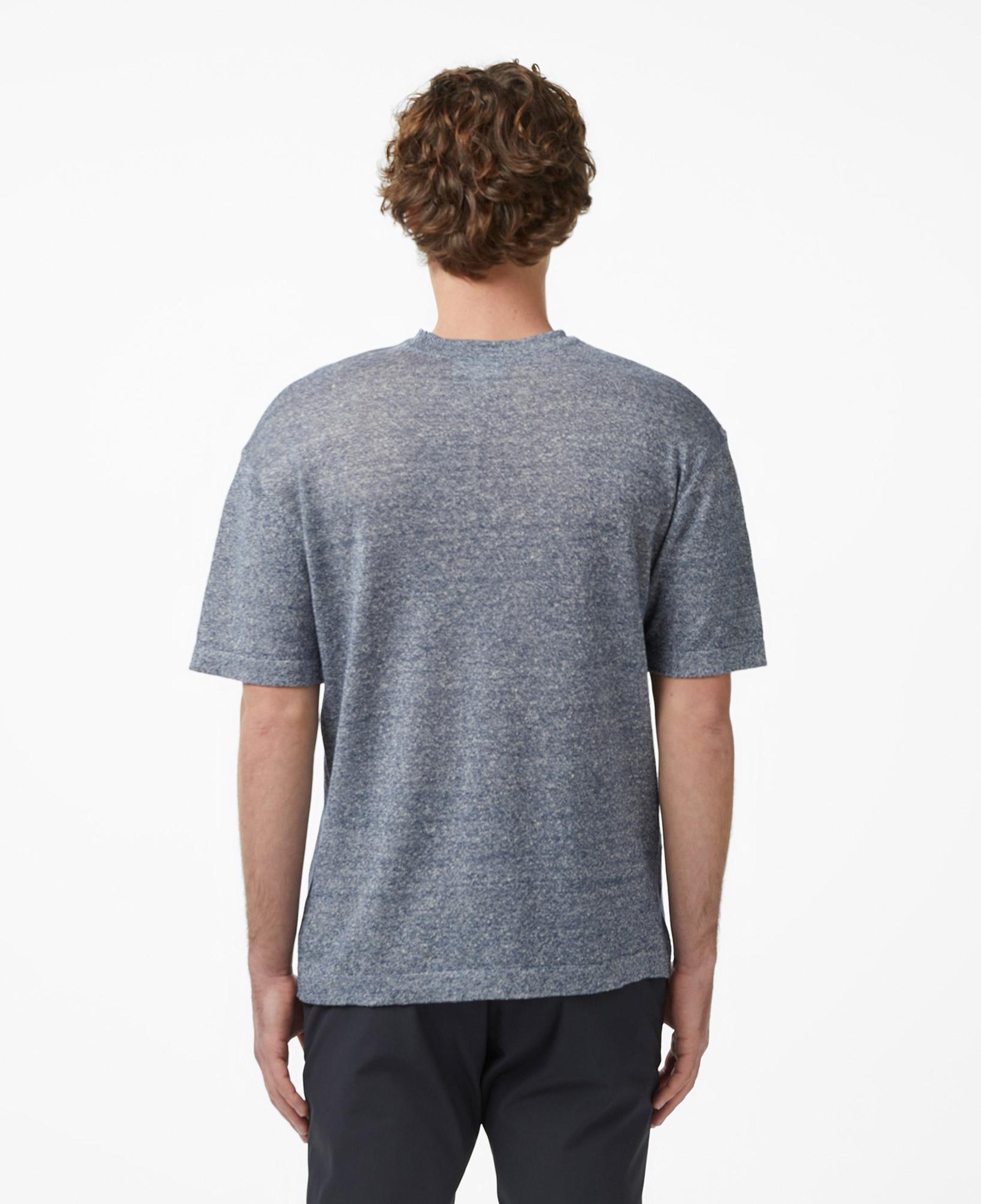 Lacoste Erkek Classic Fit Kısa Kollu Bisiklet Yaka Keten Lacivert Triko