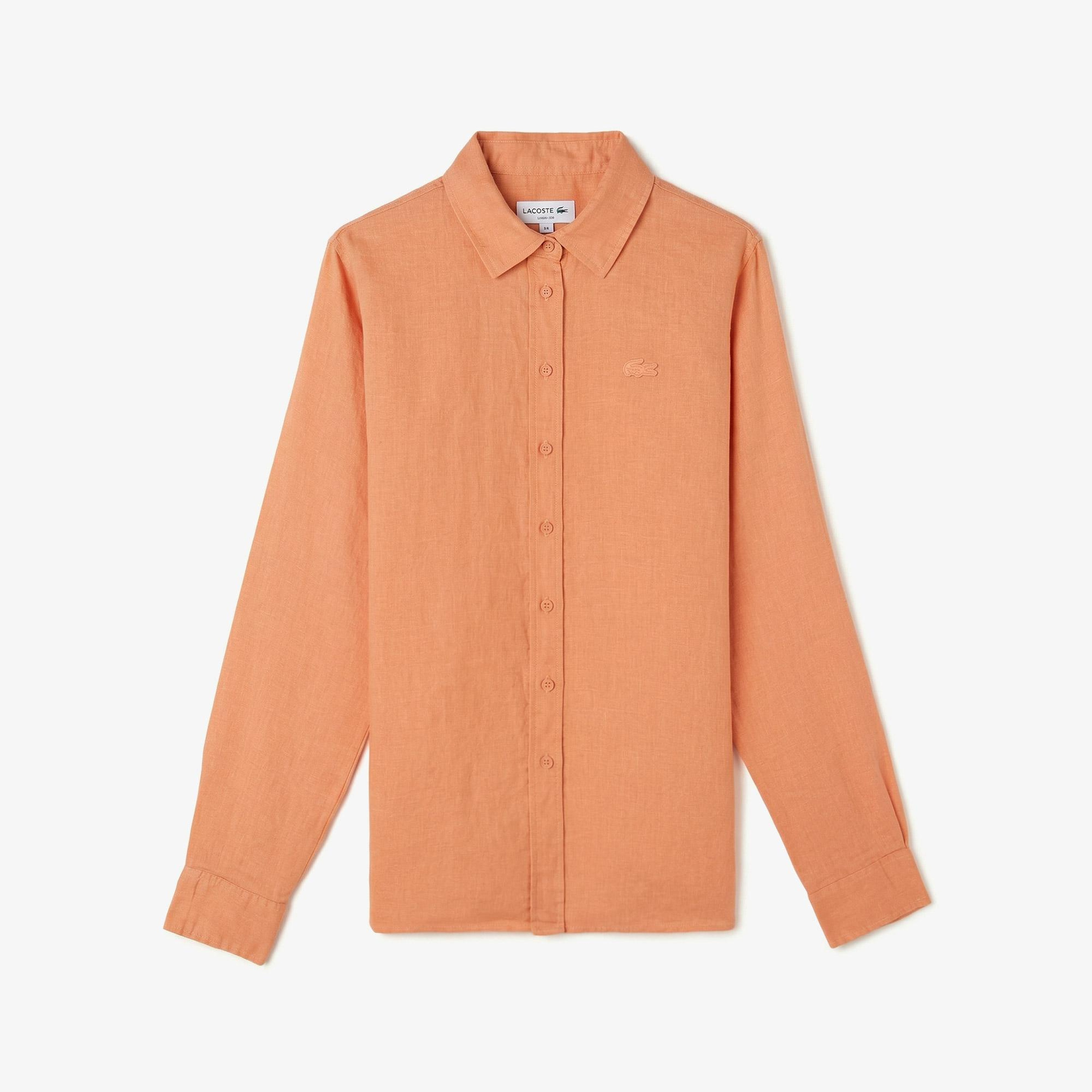 Lacoste Kadın Relaxed Fit Turuncu Gömlek